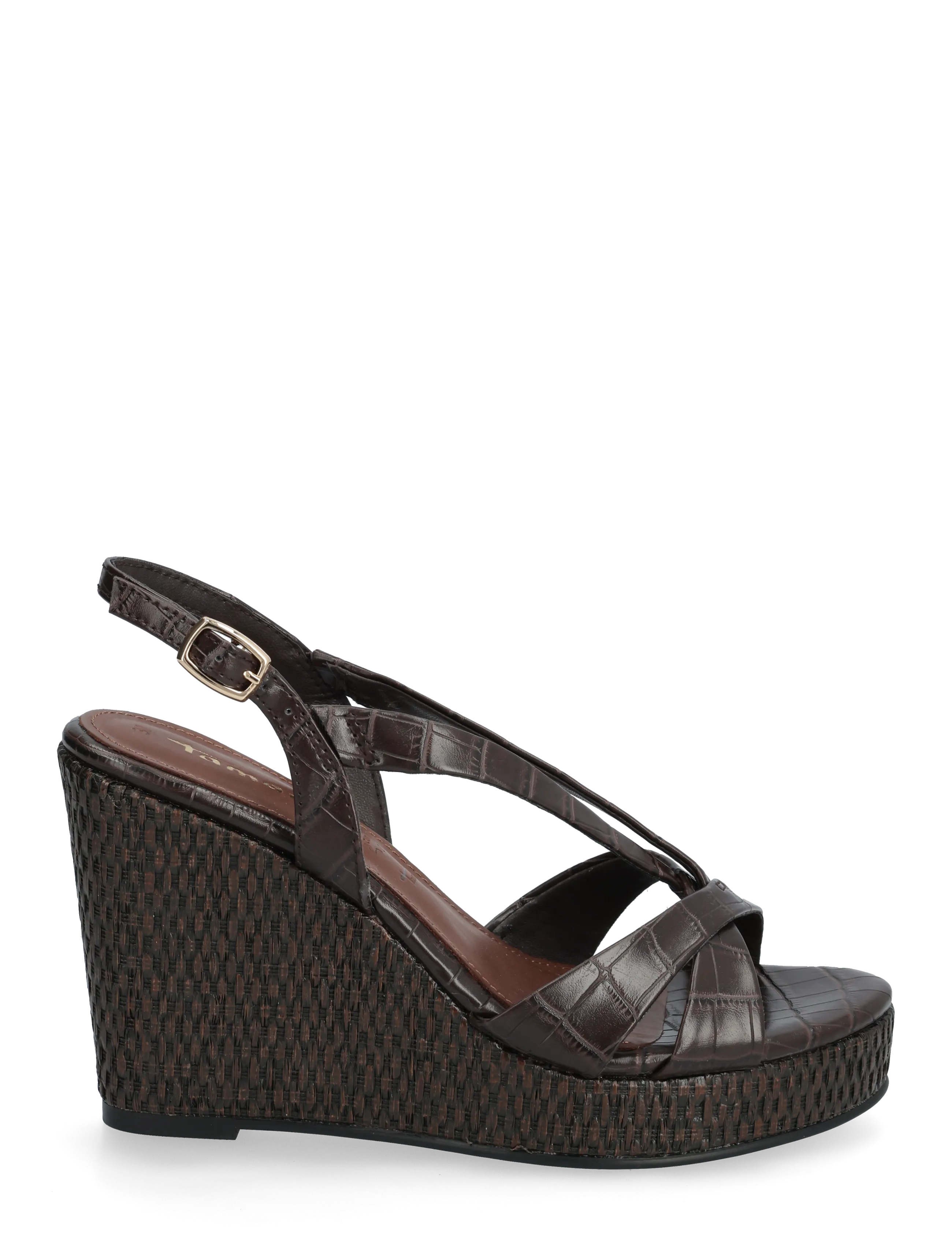 Tamaris - Women Sandals - platåsandaler - mocca croco - 1