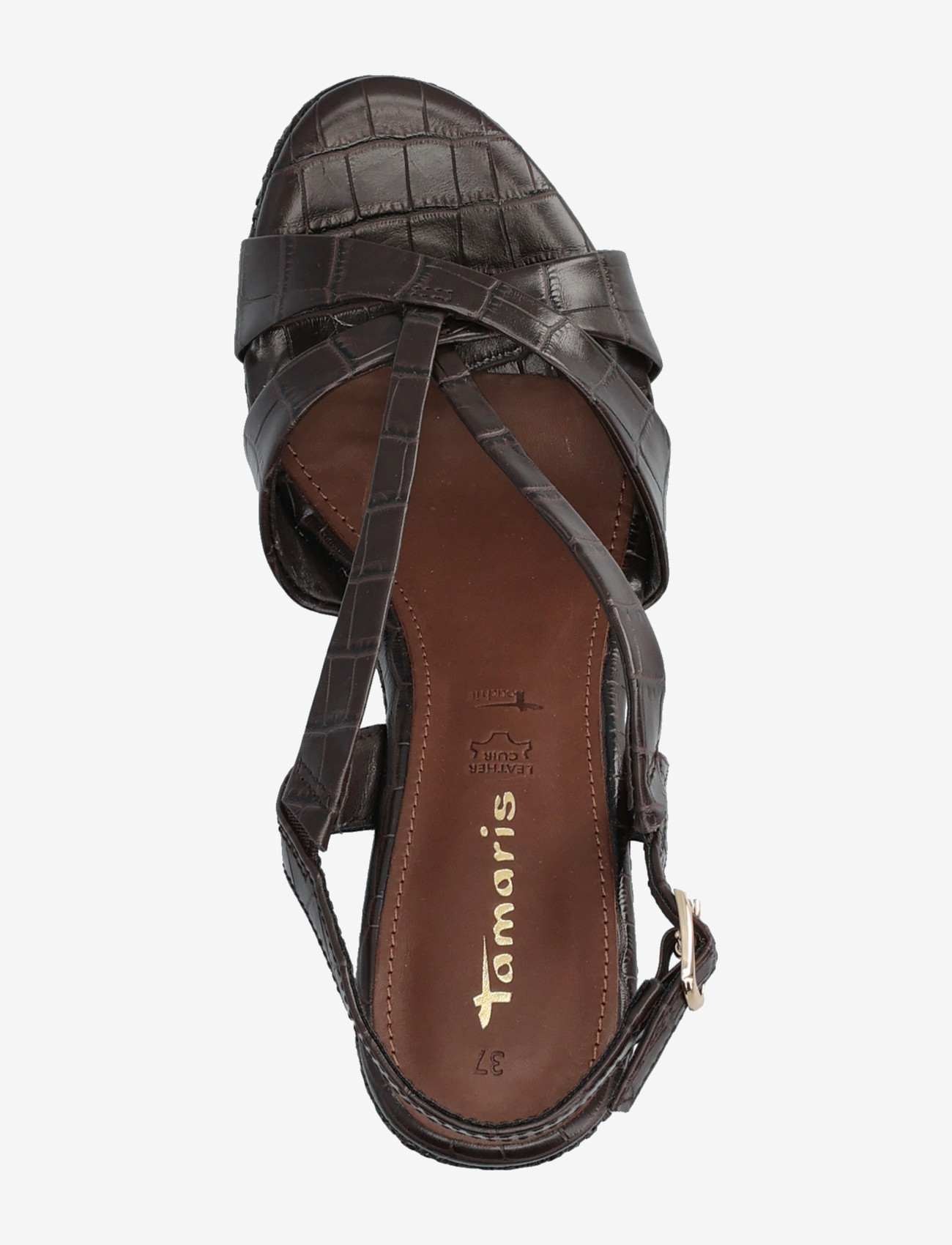 Tamaris - Women Sandals - platformsandaler - mocca croco - 3