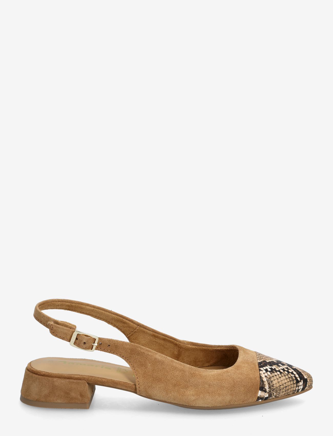 Tamaris - Women Sling - platta slingbacks - cognac struct. - 1