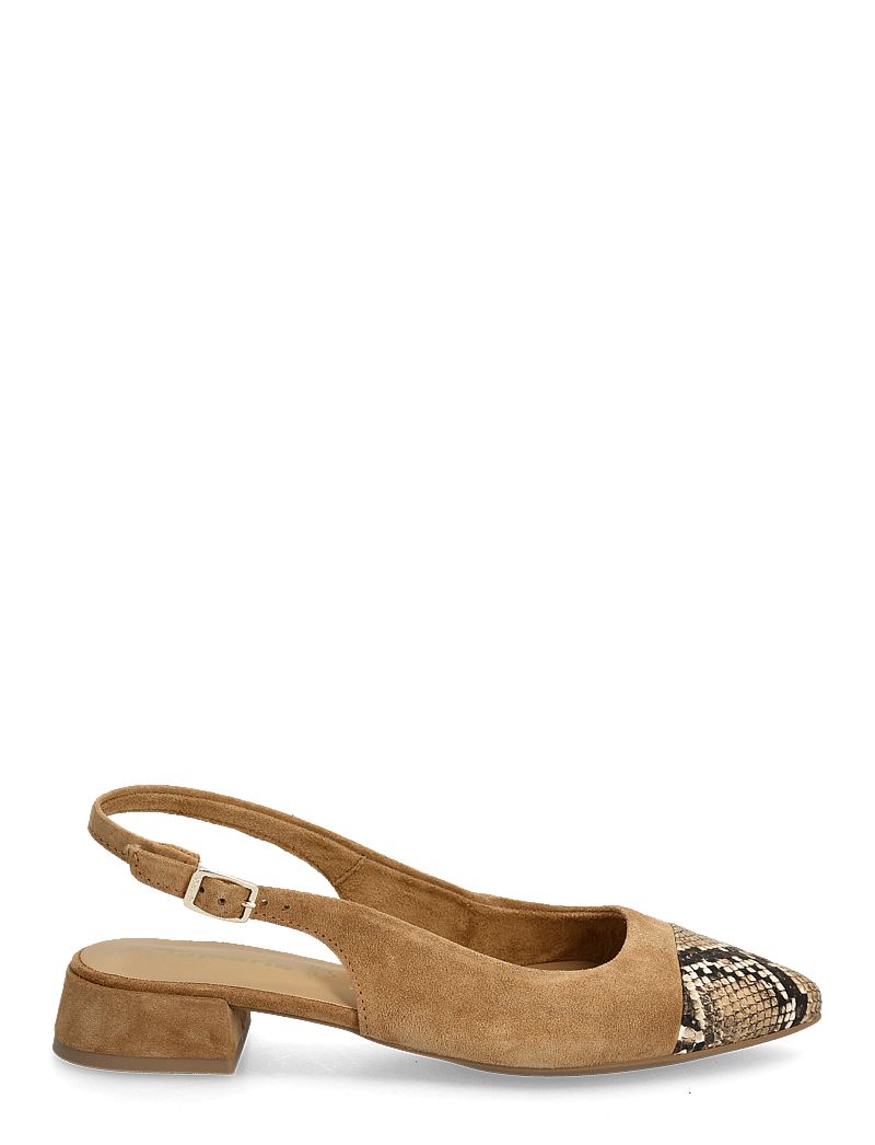 Tamaris - Women Sling - platta slingbacks - cognac struct. - 1