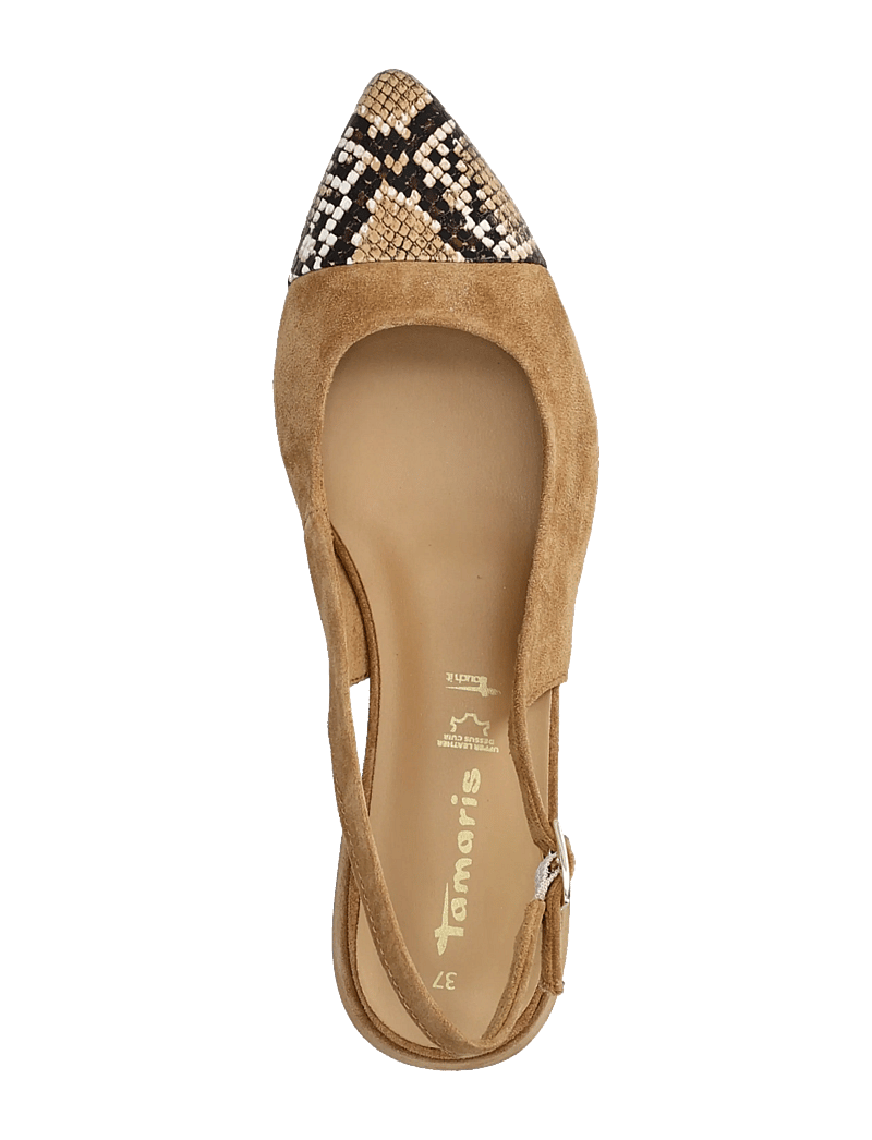 Tamaris - Women Sling - platta slingbacks - cognac struct. - 3