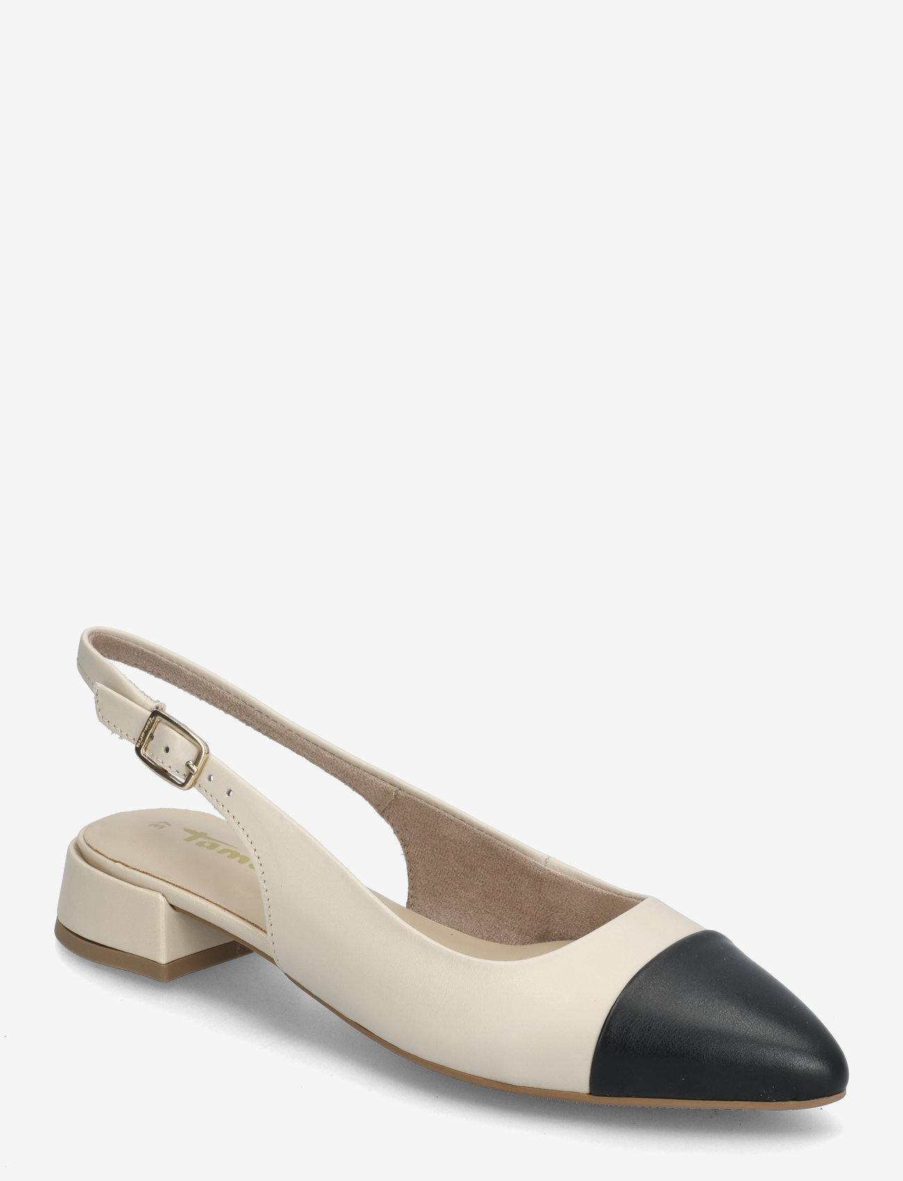Tamaris - Women Sling - madalad slingback-kingad - ivory leather comb - 0