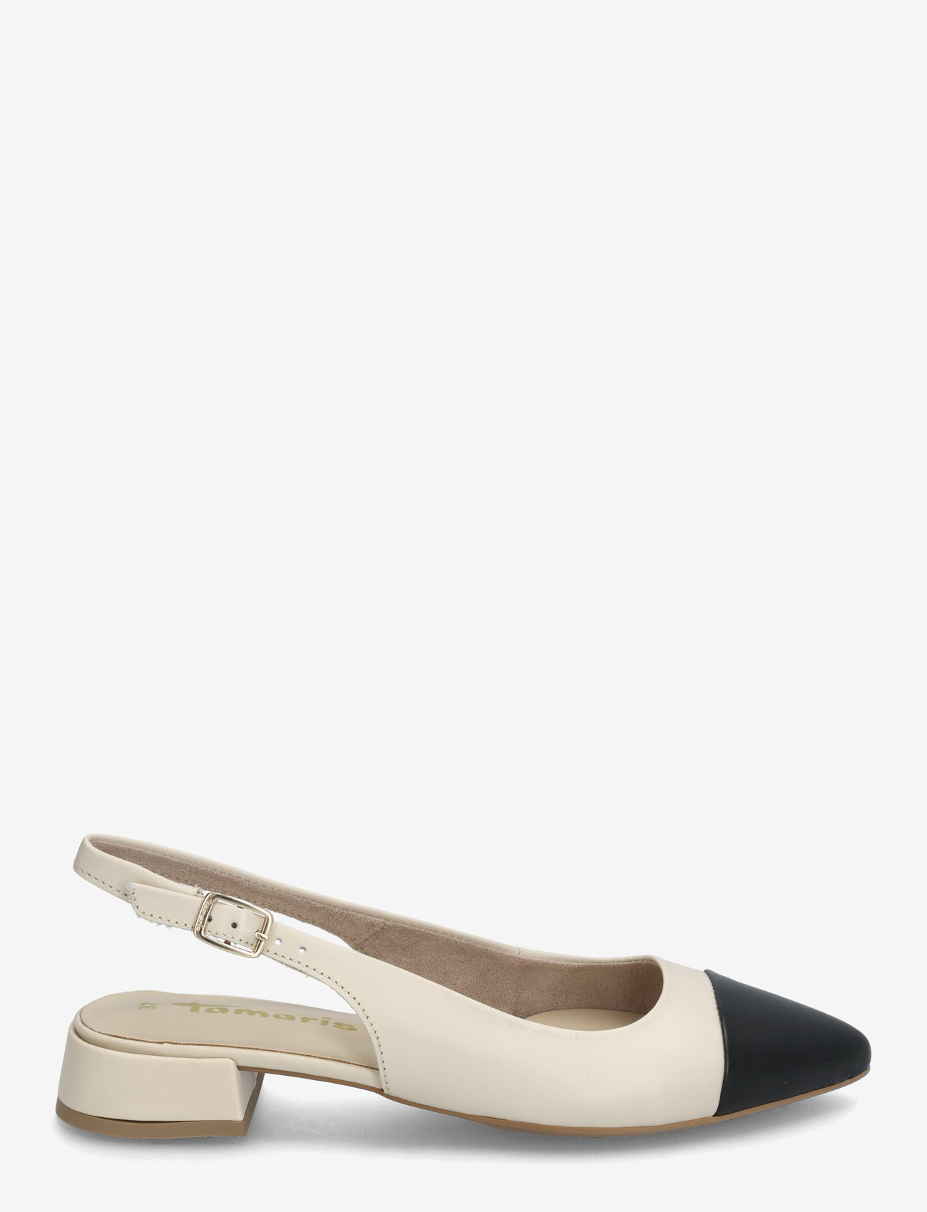 Tamaris - Women Sling - madalad slingback-kingad - ivory leather comb - 1