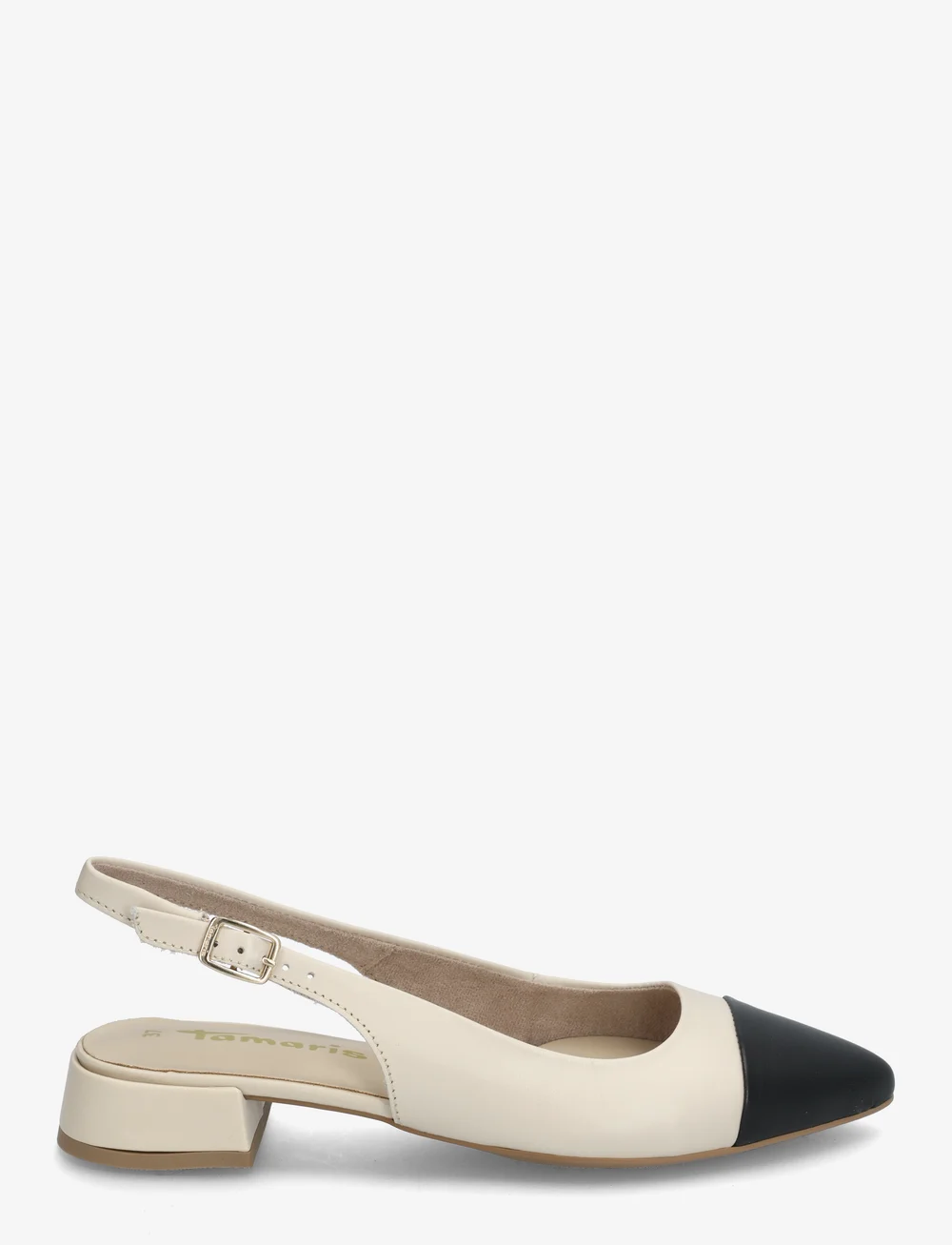 Tamaris - Women Sling - platta slingbacks - ivory leather comb - 1