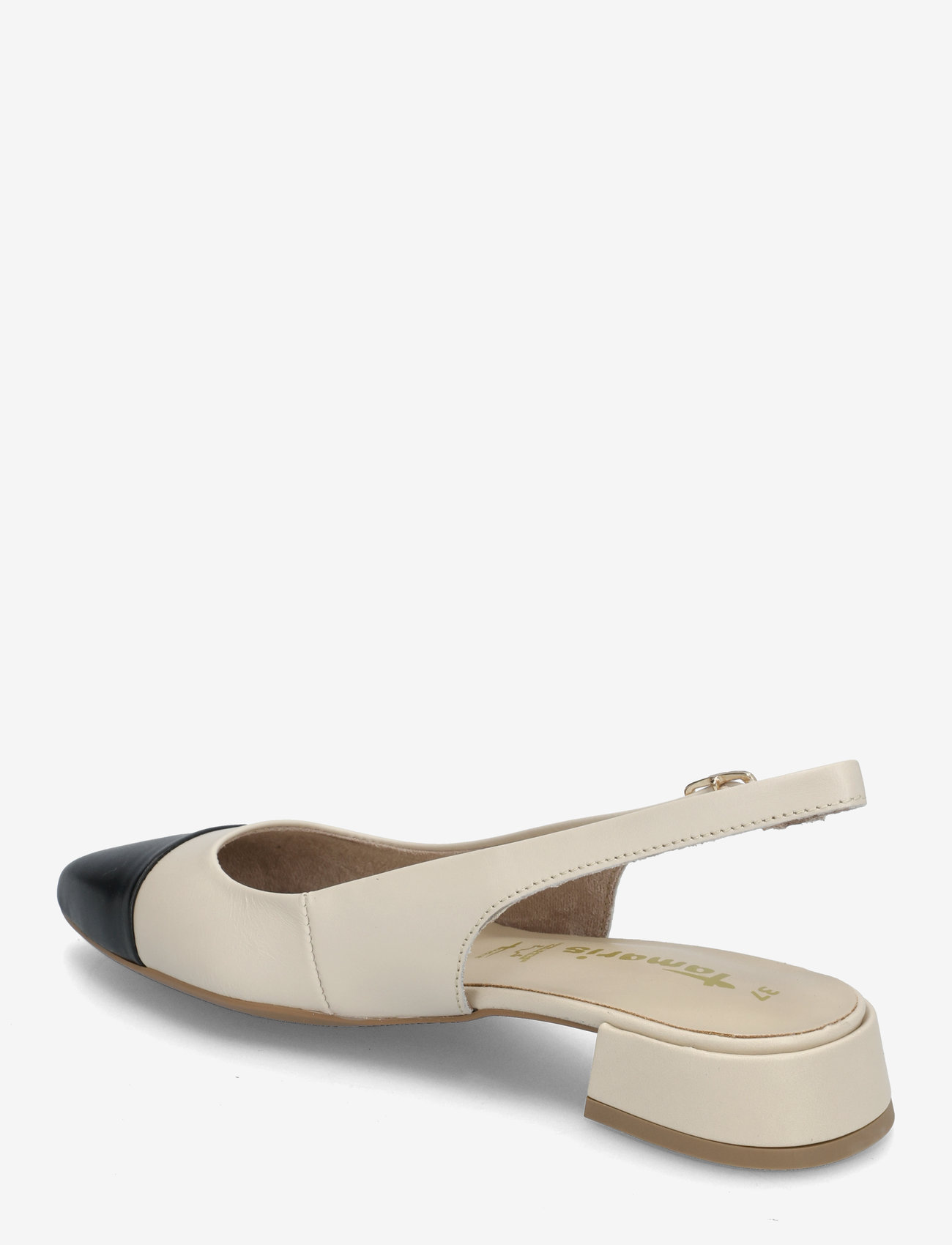 Tamaris - Women Sling - madalad slingback-kingad - ivory leather comb - 2