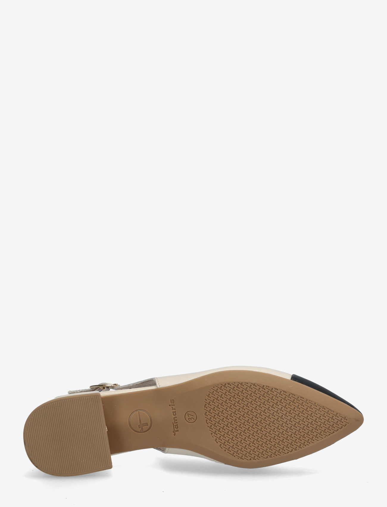 Tamaris - Women Sling - madalad slingback-kingad - ivory leather comb - 4