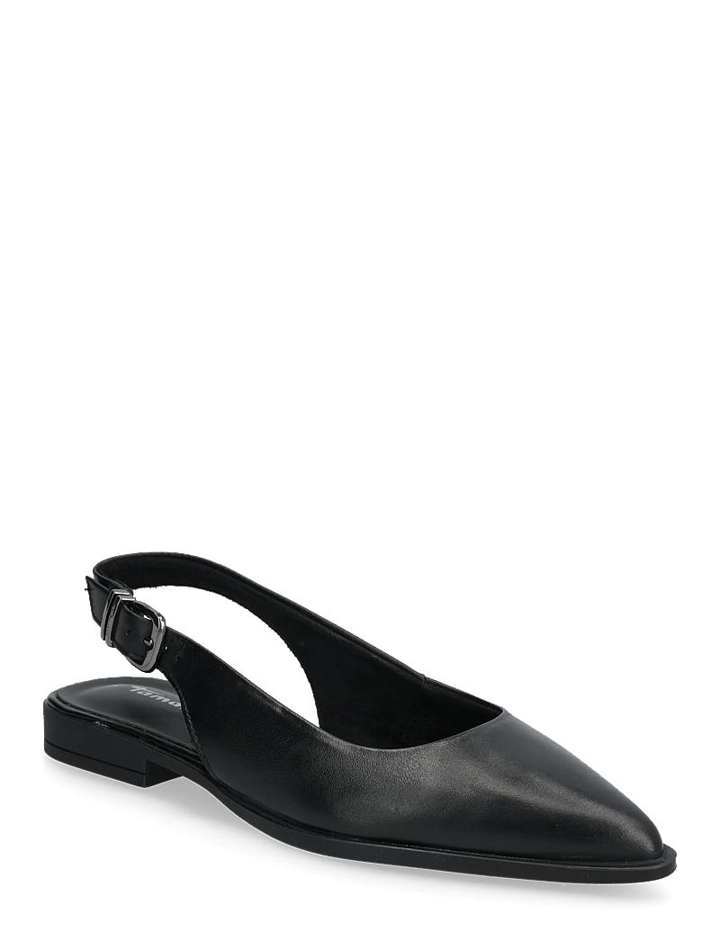 Tamaris - Women Sling - platta slingbacks - black leather - 0