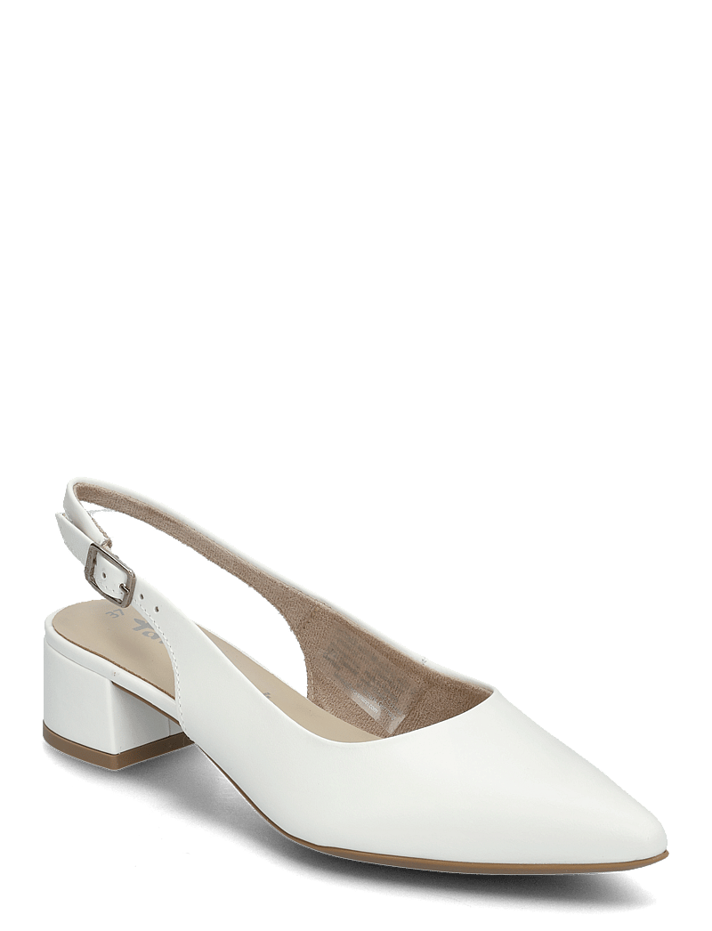 Tamaris - Women Sling - slingbacks mit absatz - white leather - 0