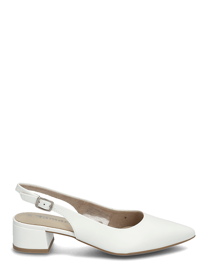 Tamaris - Women Sling - slingbacks mit absatz - white leather - 1