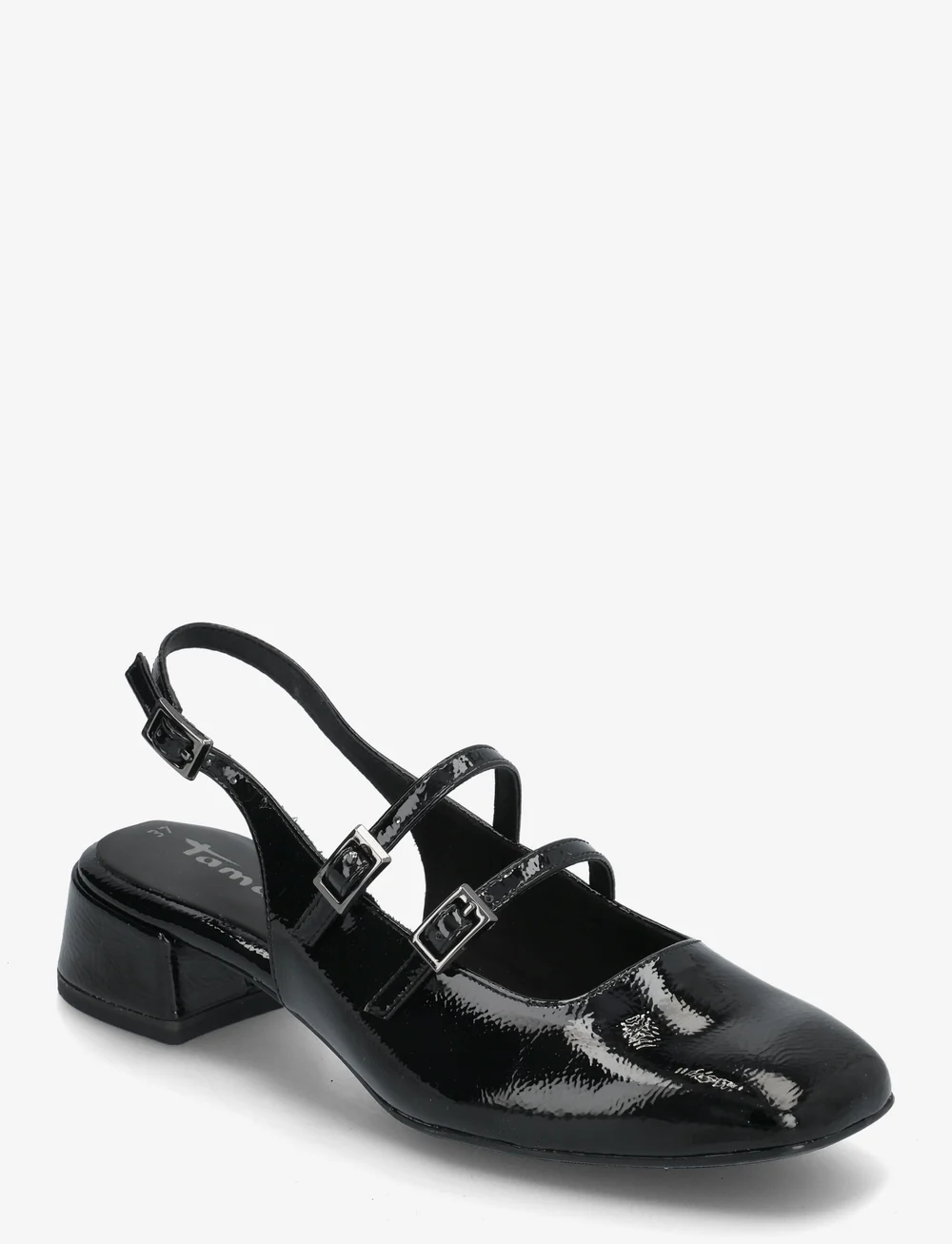 Tamaris - Women Sling - slingbacks med hæle - black patent - 0