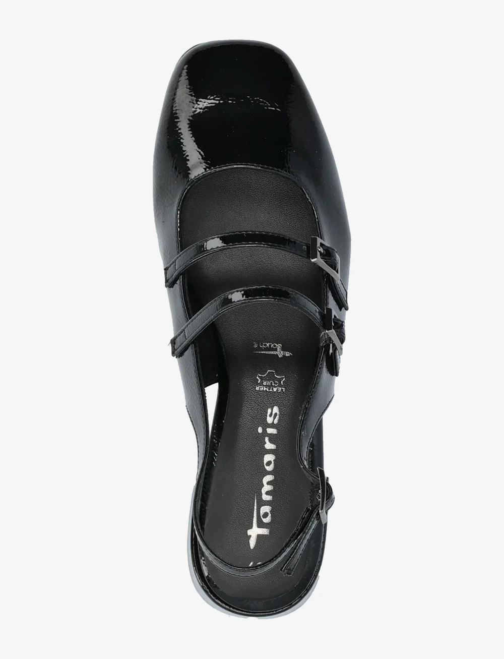 Tamaris - Women Sling - slingbacks med hæle - black patent - 3