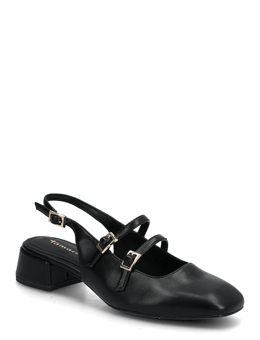 Tamaris - Women Sling - högklackade slingbacks - black uni - 0