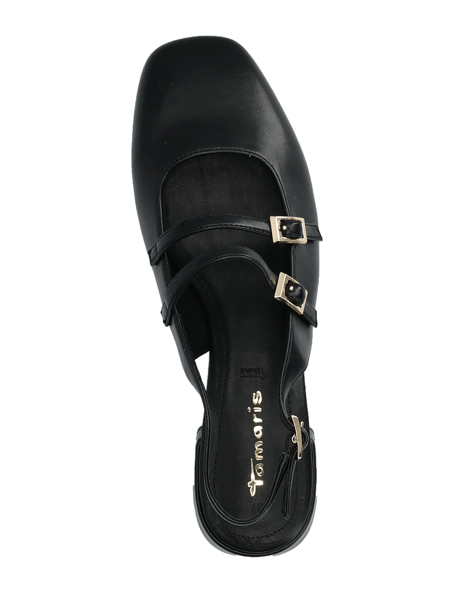 Tamaris - Women Sling - högklackade slingbacks - black uni - 3