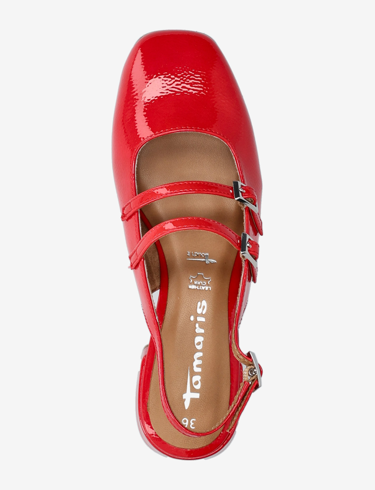 Tamaris - Women Sling - kontsaga slingback-kingad - red patent - 3