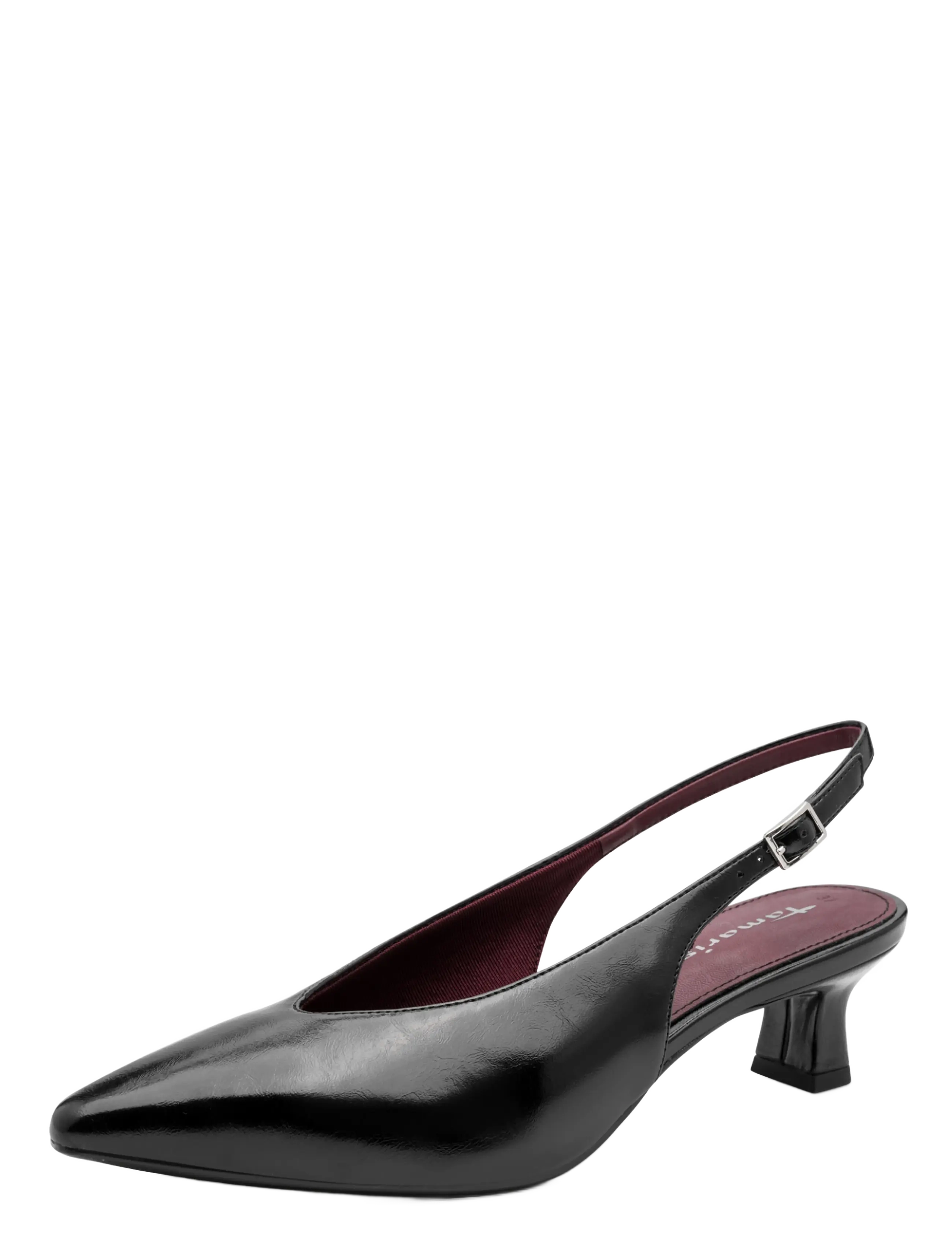 Tamaris Women Sling, 40, Sling Backs, Schwarz - Heeled Slingbacks, Frauen