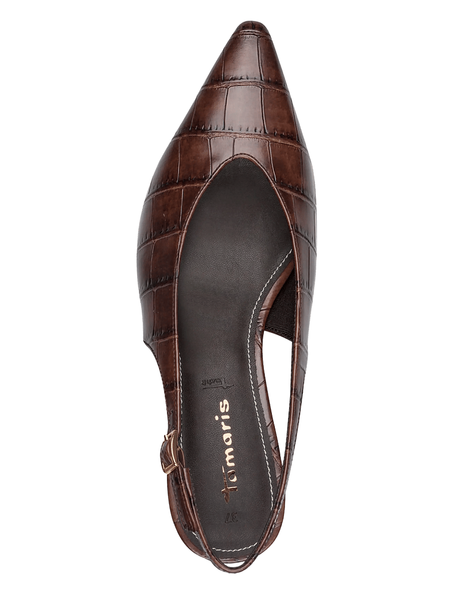 Tamaris - Women Sling - slingbacks med hæle - muscat croco - 4
