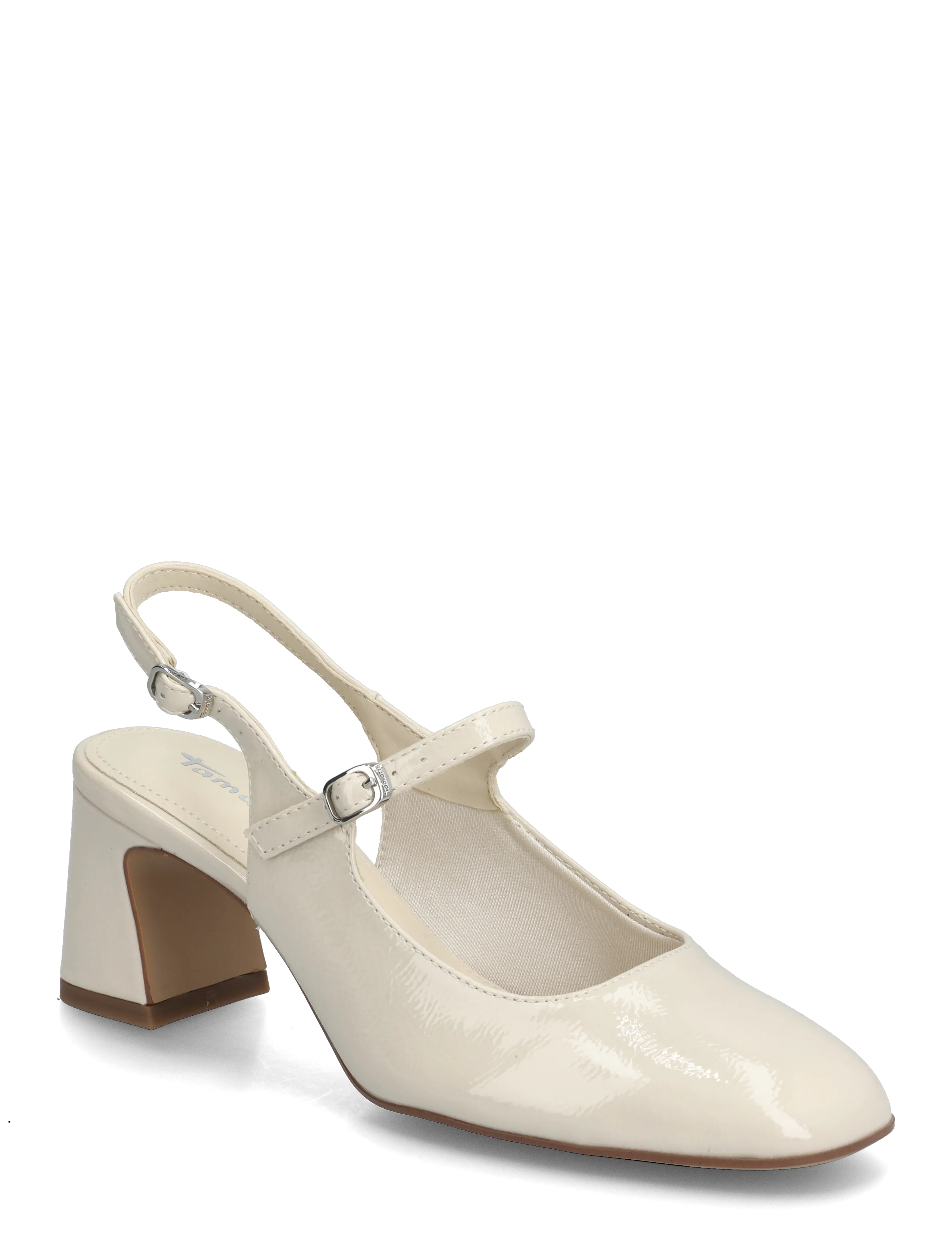 Tamaris Women Sling - Mary Jane-sko - IVORY PATENT / cream