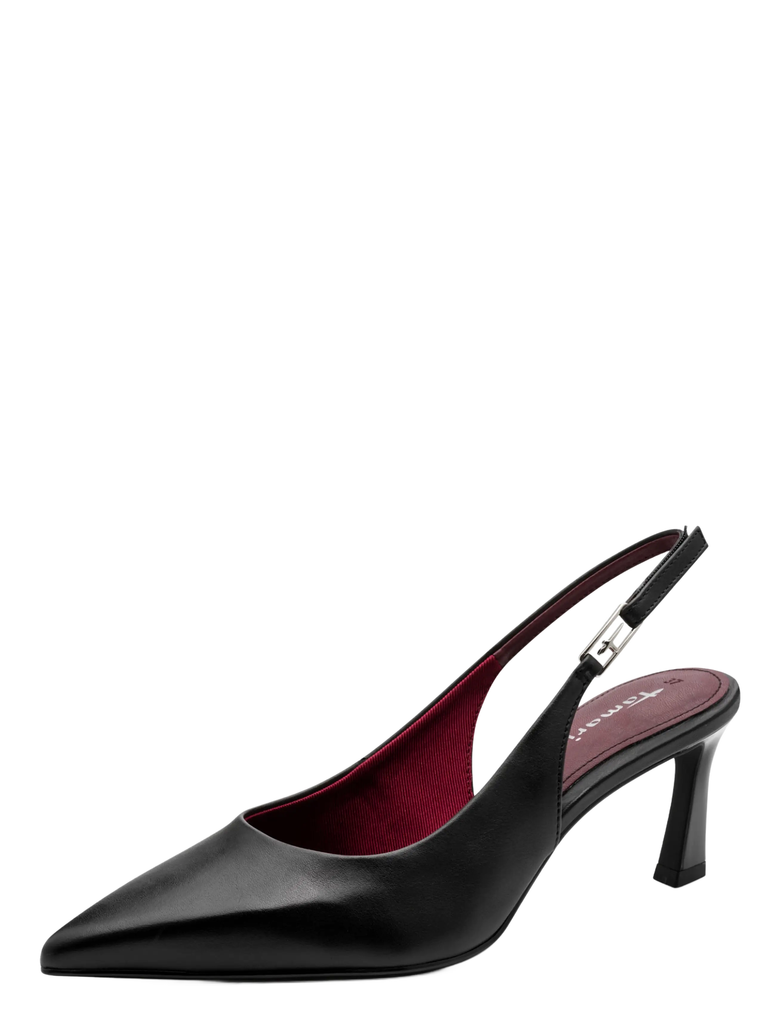 Tamaris Women Sling, 37, Sling Backs, Schwarz - Heeled Slingbacks, Frauen
