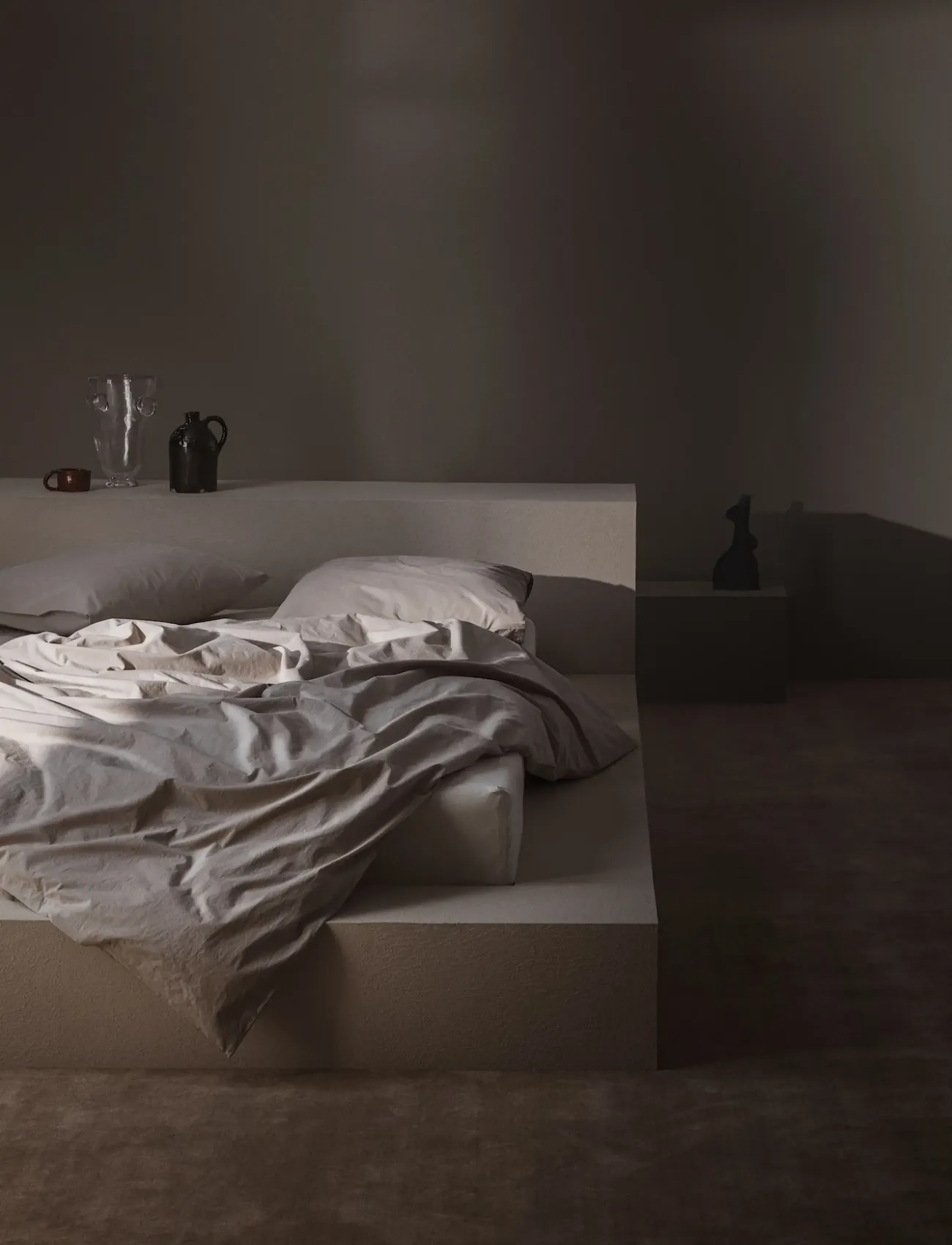 TAMEKO - Cove Stonewashed Cotton Duvet Cover - warm grey - 0