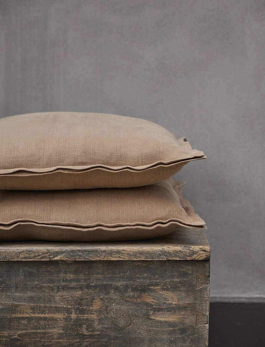 TAMEKO - Dale Linen Cushion - ochre - 0