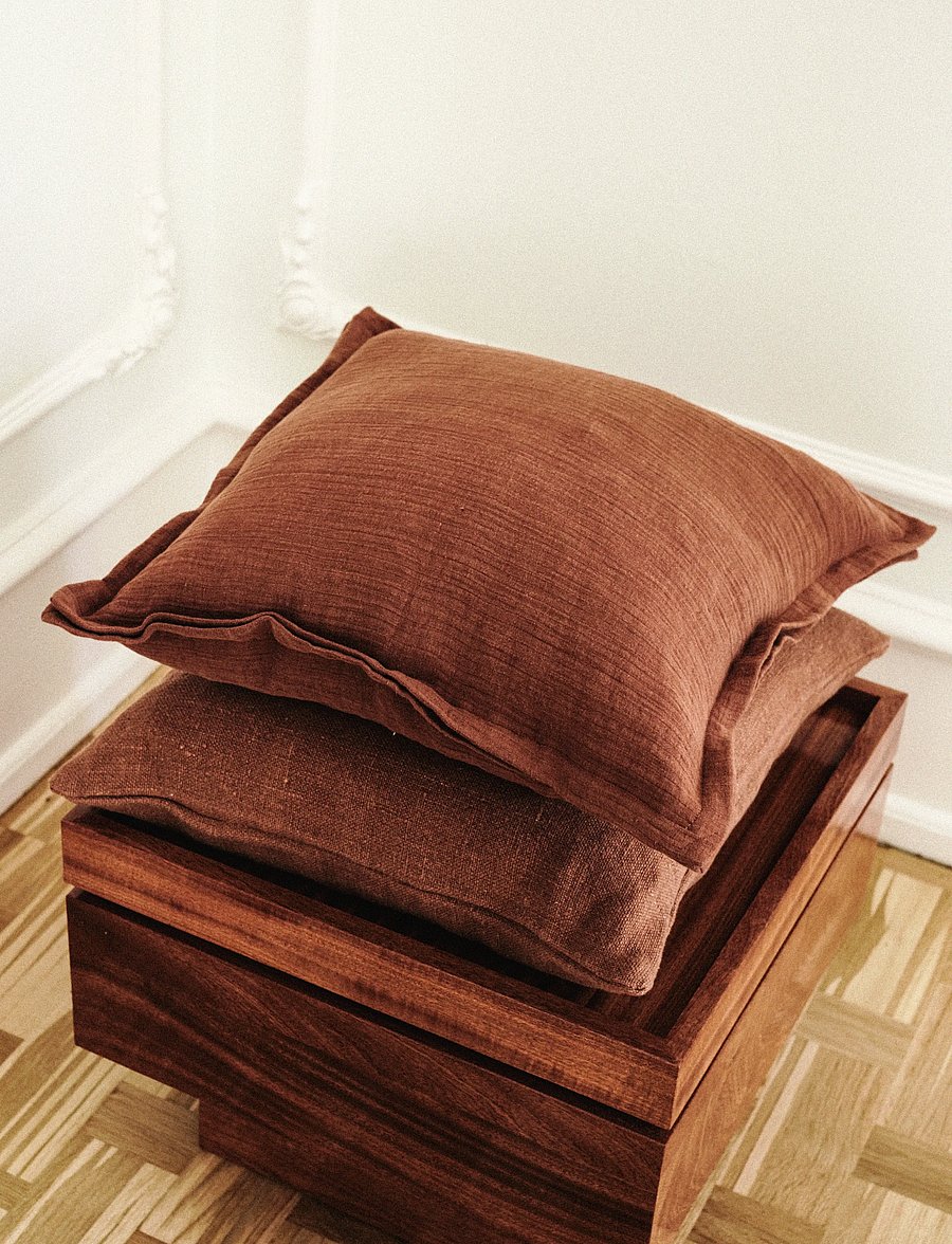 TAMEKO - Dale Linen Cushion - rust - 0