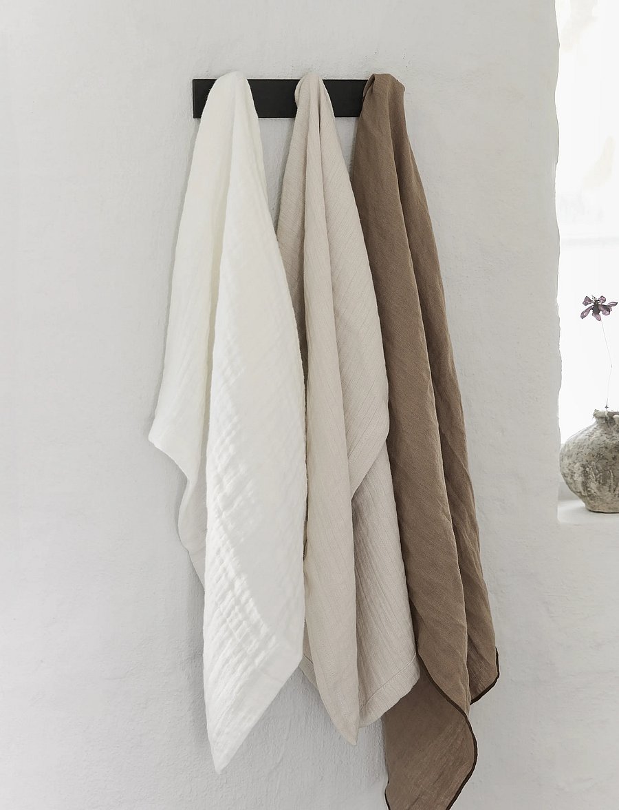 TAMEKO - Dale Linen Kitchen Towel (Set of 2) - white - 0