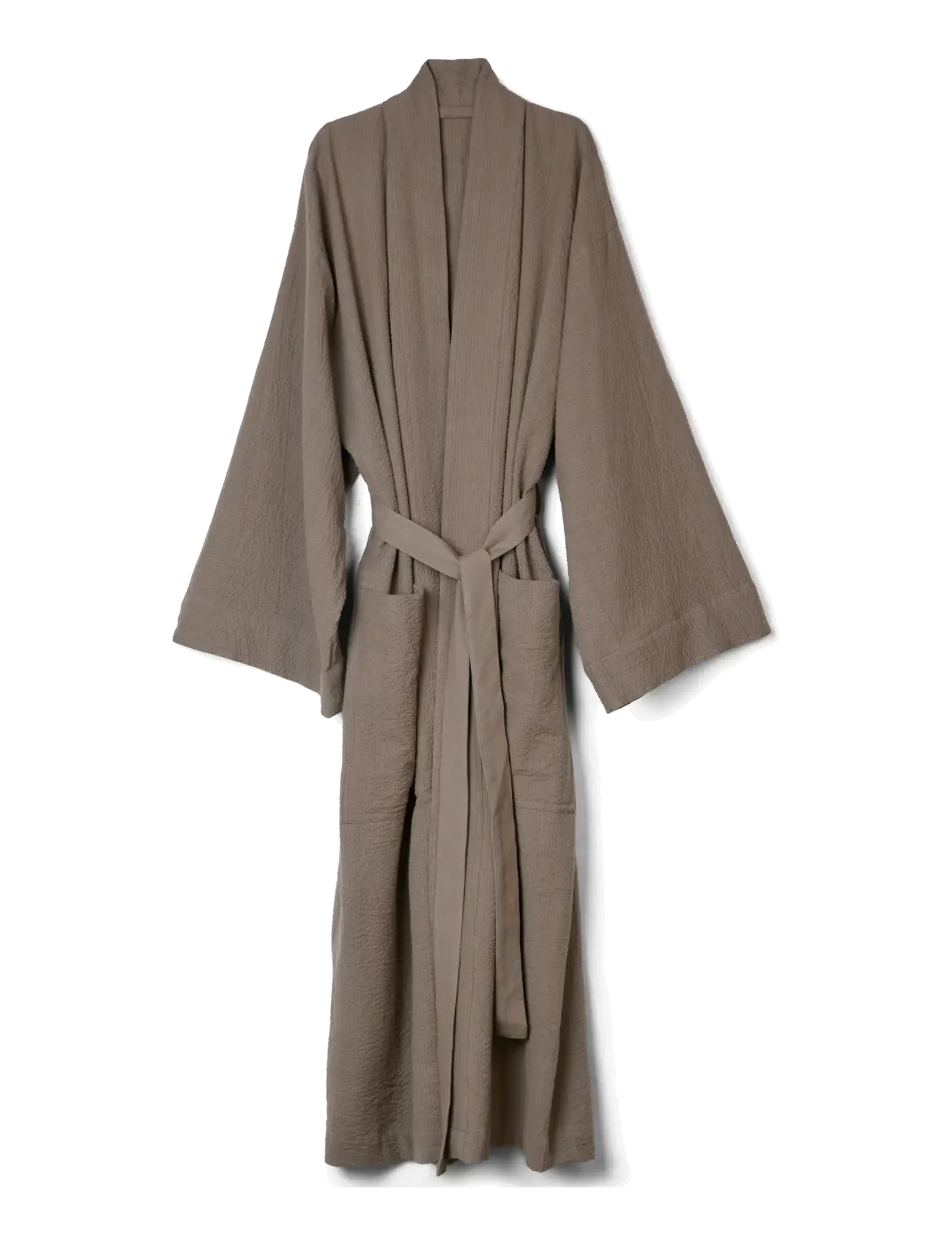 TAMEKO Ease Cotton Kimono Robe - Tekstiler - DARK / brown