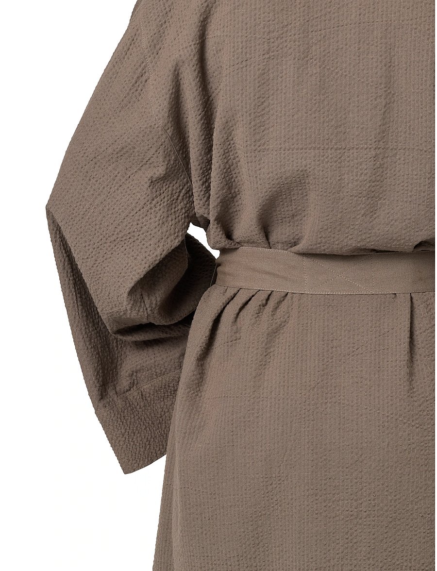 TAMEKO - Ease Cotton Kimono Robe - dark - 5