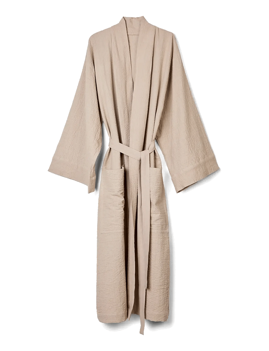 TAMEKO - Ease Cotton Kimono Robe - light - 0