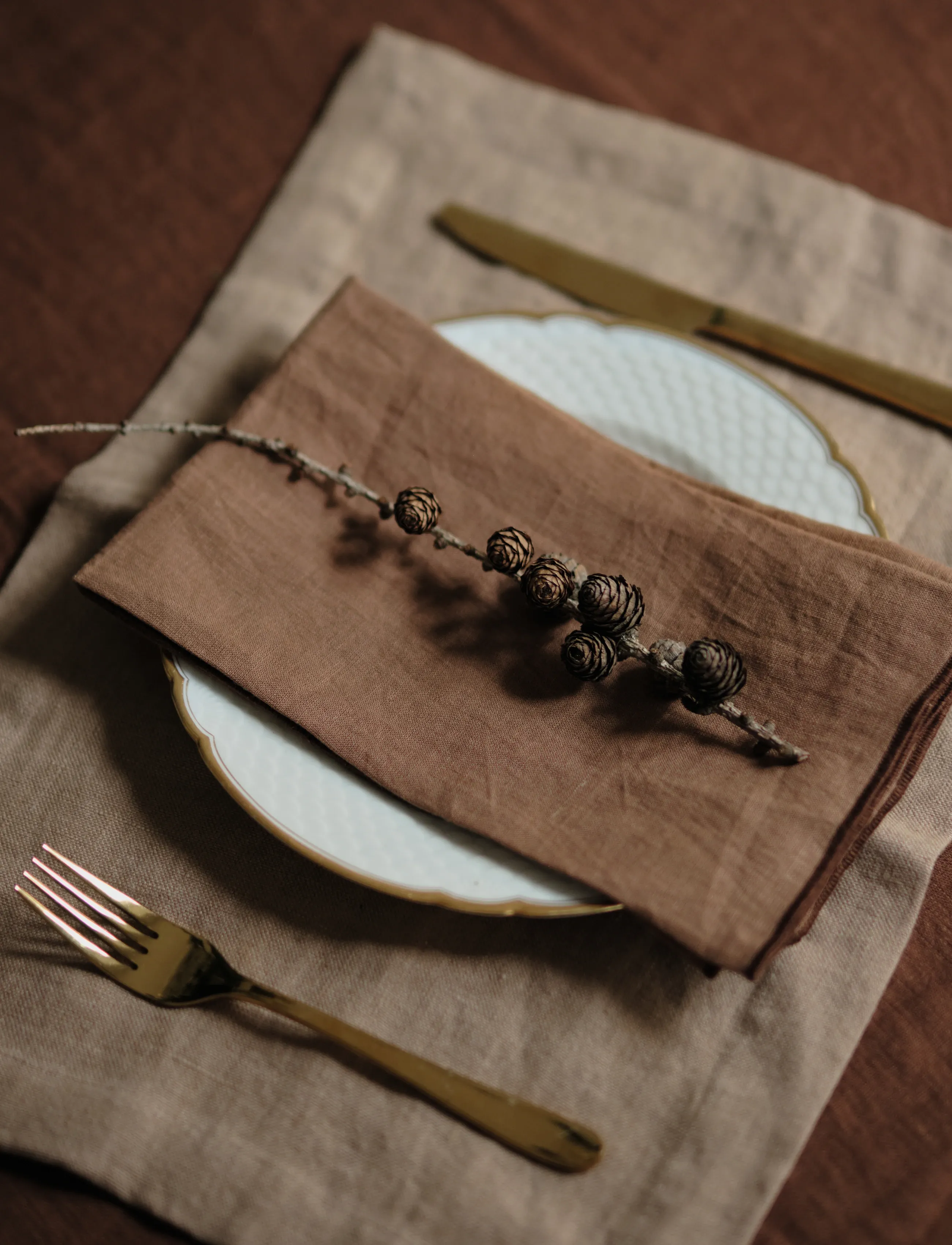 TAMEKO - Lee Linen Placemat (Set of 2) - ochre - 3