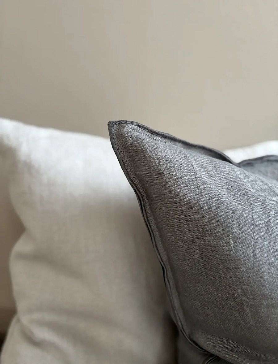 TAMEKO - Merrow Linen Cushion - dark grey - 1
