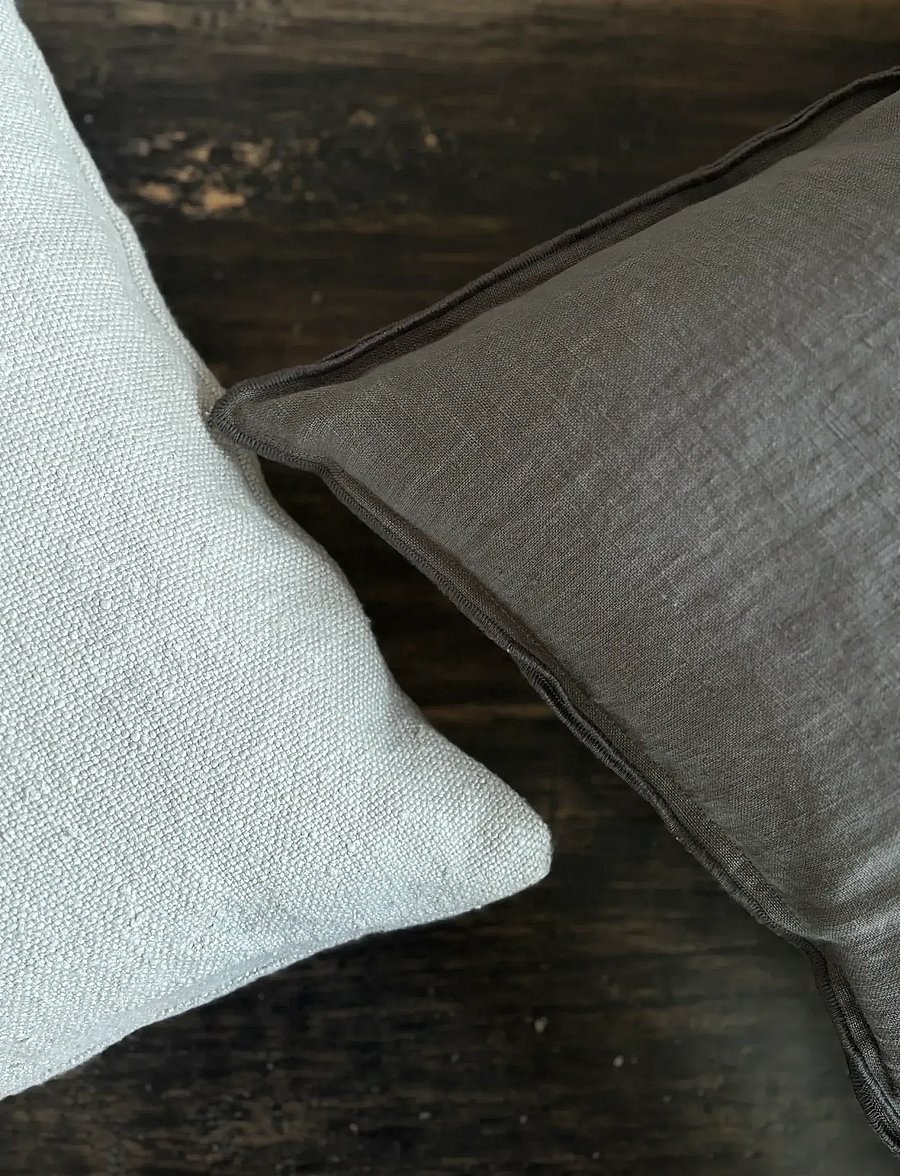 TAMEKO - Merrow Linen Cushion - dark grey - 3