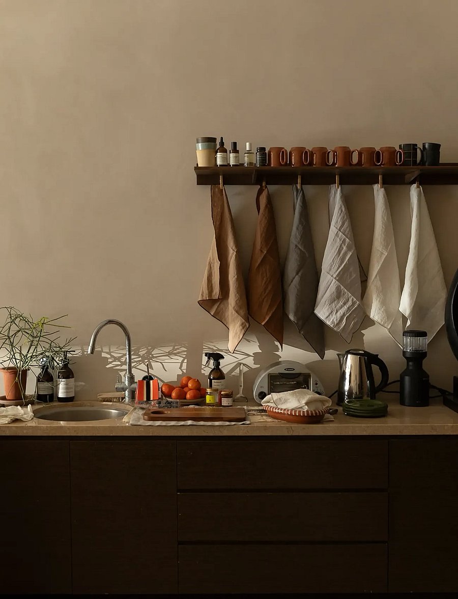 TAMEKO - Merrow Linen Kitchen Towel (Set of 2) - dark grey - 0