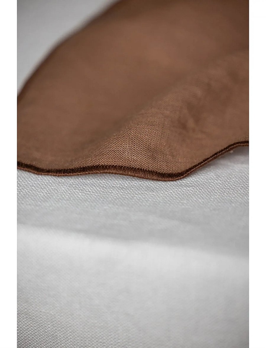 TAMEKO - Merrow Linen Napkin (Set of 4) - rust - 1
