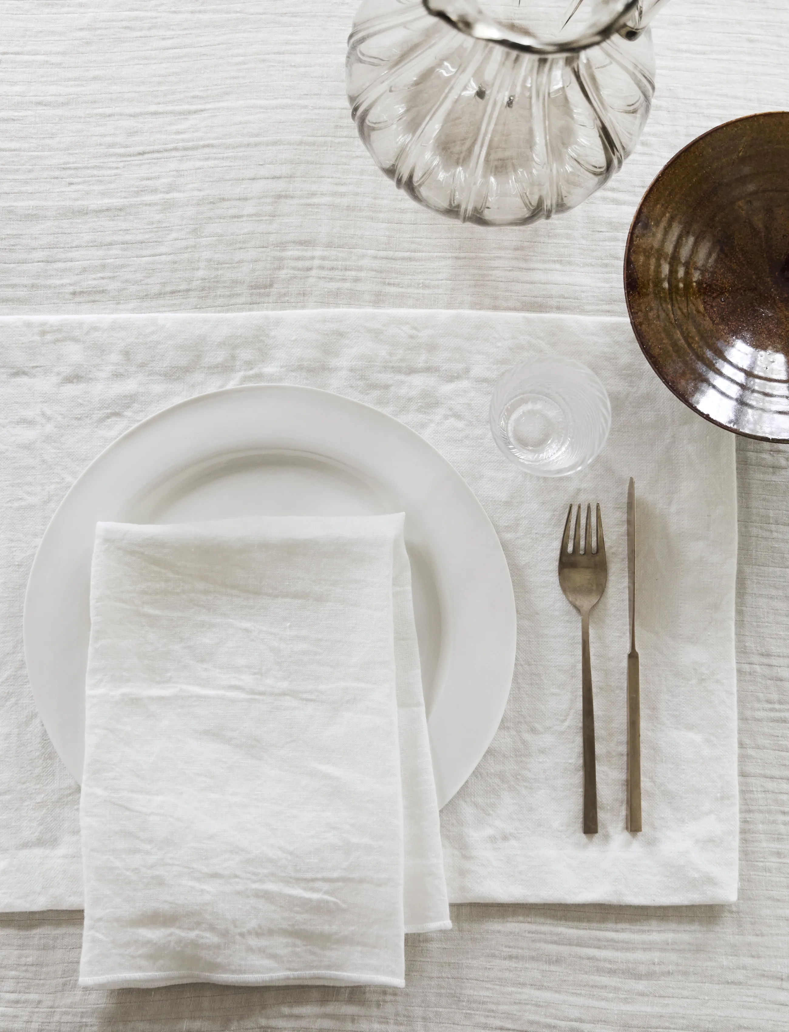 TAMEKO - Merrow Linen Napkin (Set of 4) - white - 3
