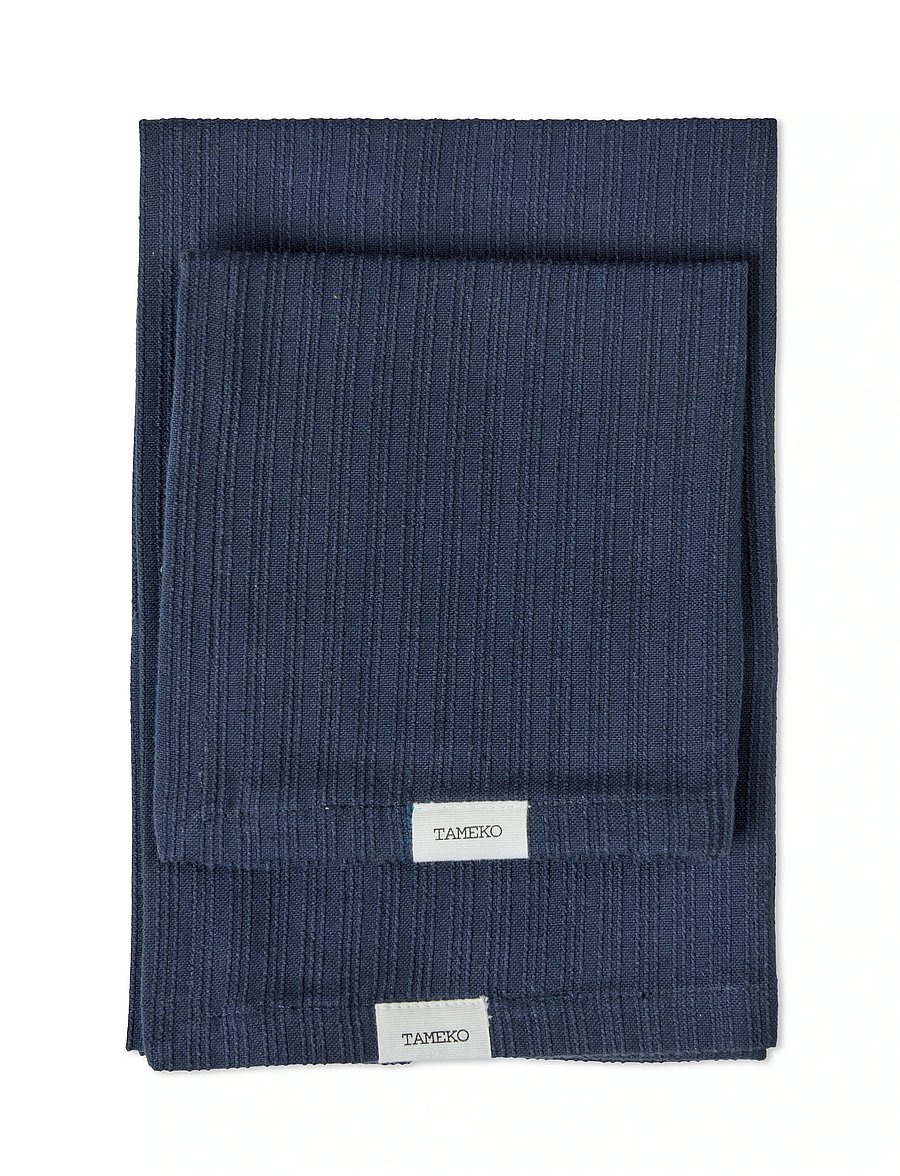 TAMEKO - Nami Cotton Towel - indigo - 2