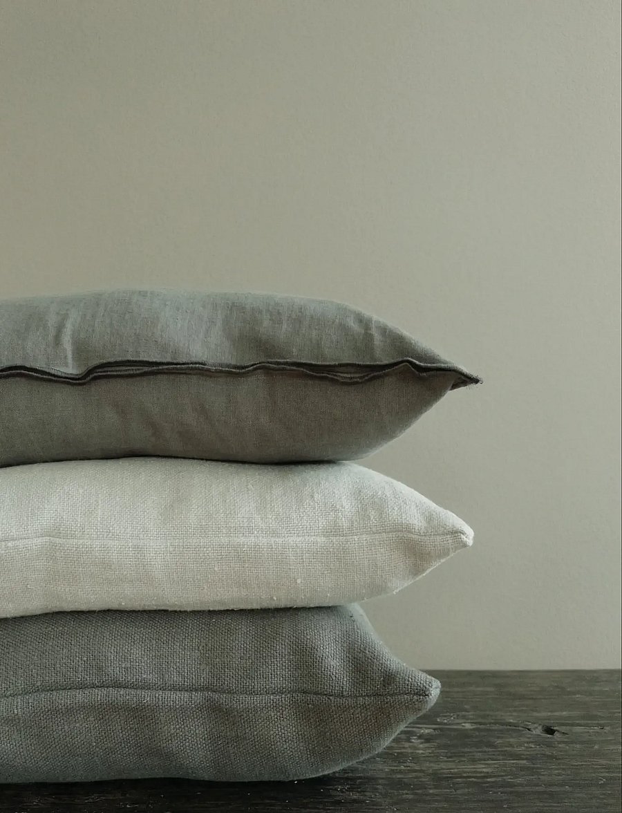 TAMEKO - Rue Linen Cushion - dark grey - 0