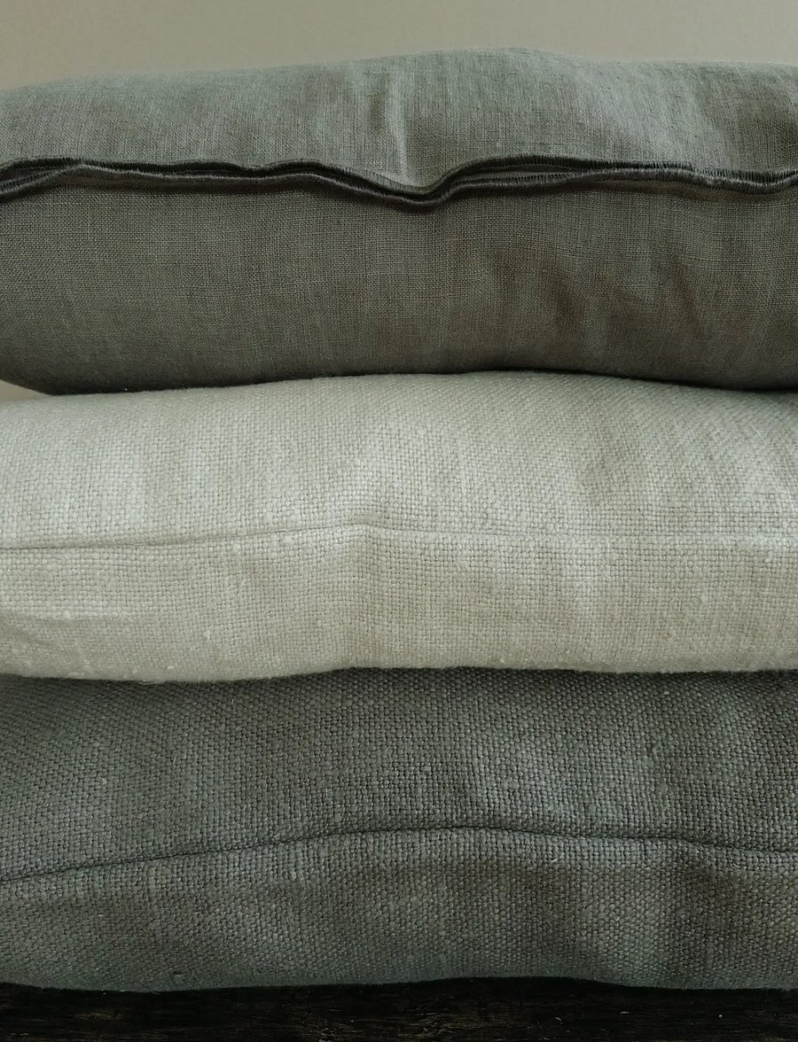 TAMEKO - Rue Linen Cushion - dark grey - 4