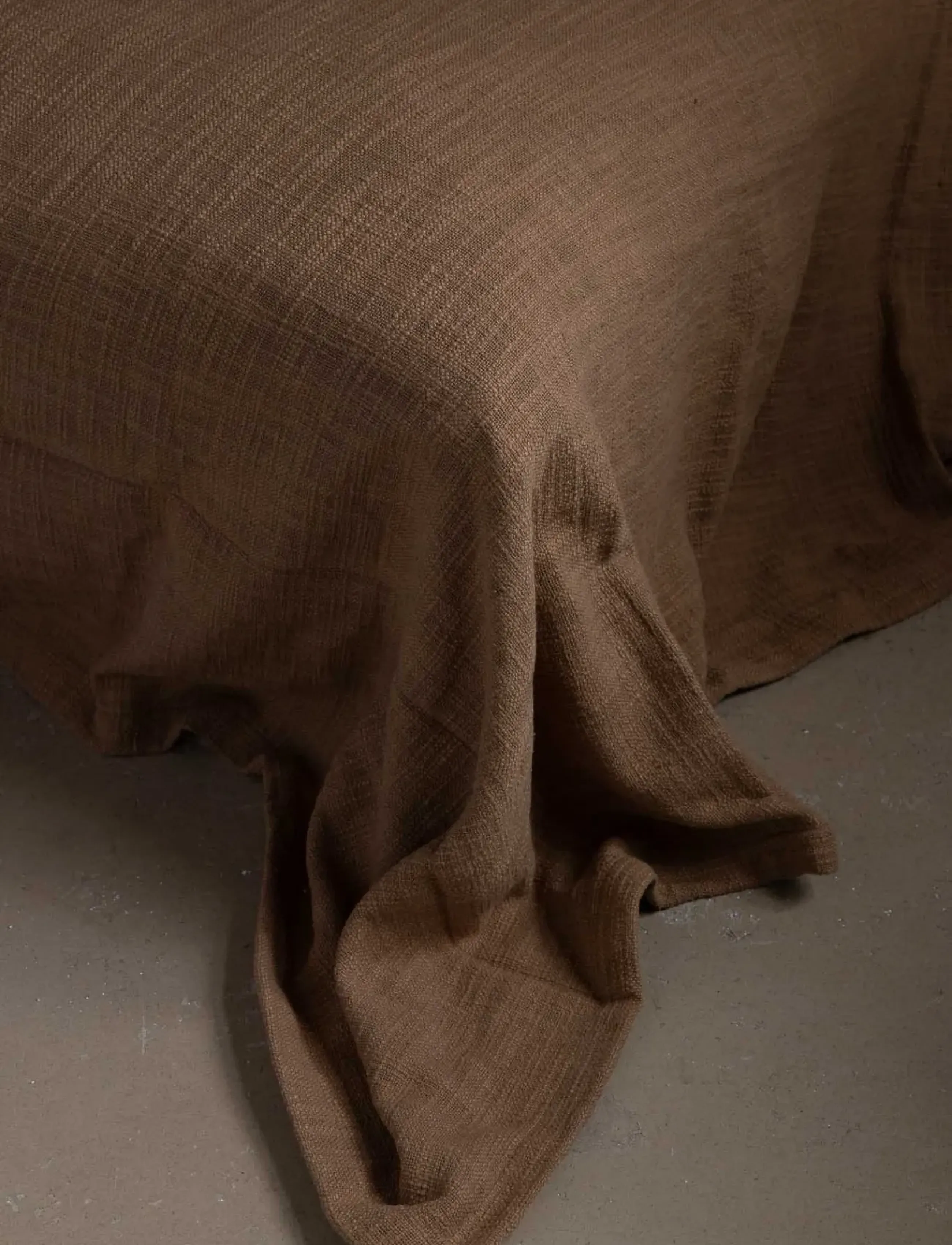 TAMEKO - Tate Cotton Bed Throw - ochre - 0
