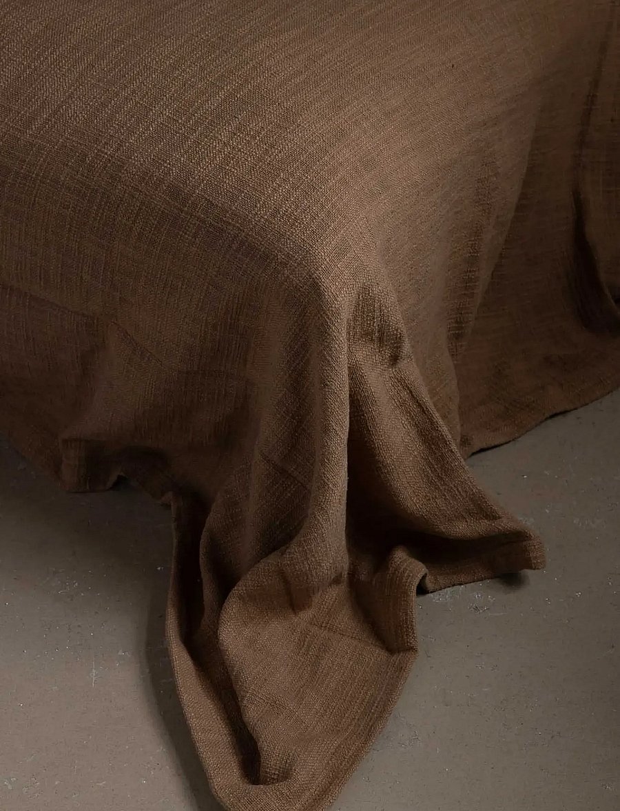 TAMEKO - Tate Cotton Bed Throw - ochre - 0
