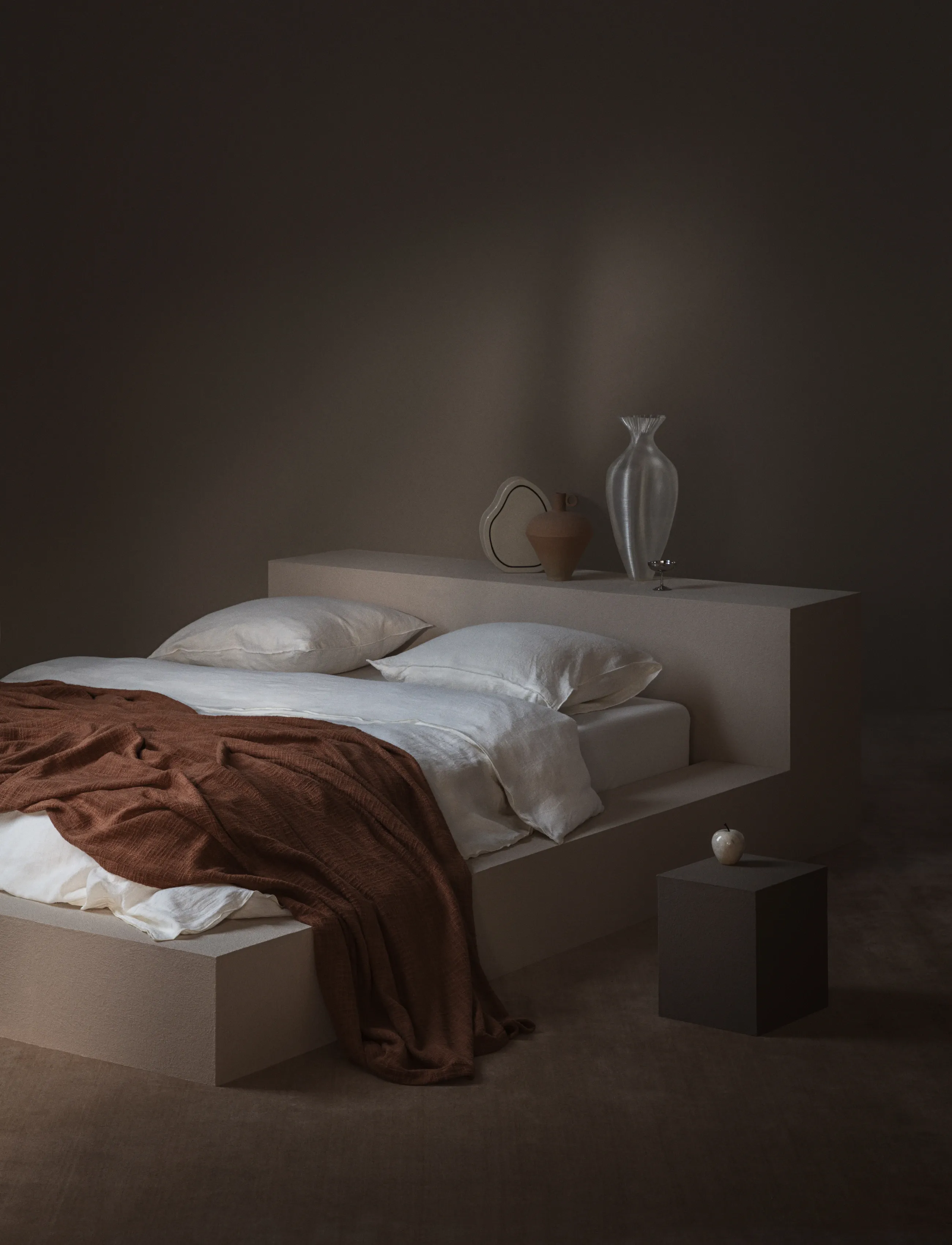 TAMEKO - Tate Cotton Bed Throw - rust - 0