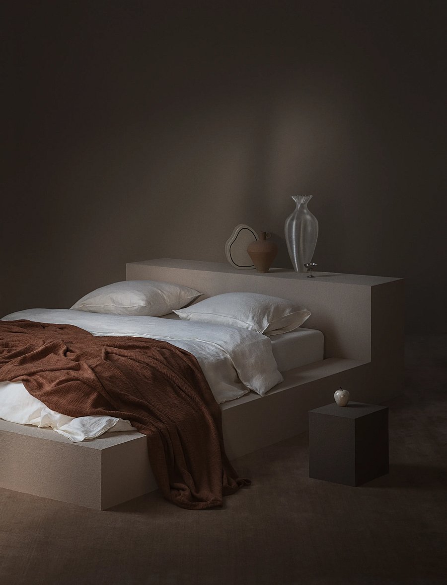 TAMEKO - Tate Cotton Bed Throw - rust - 0