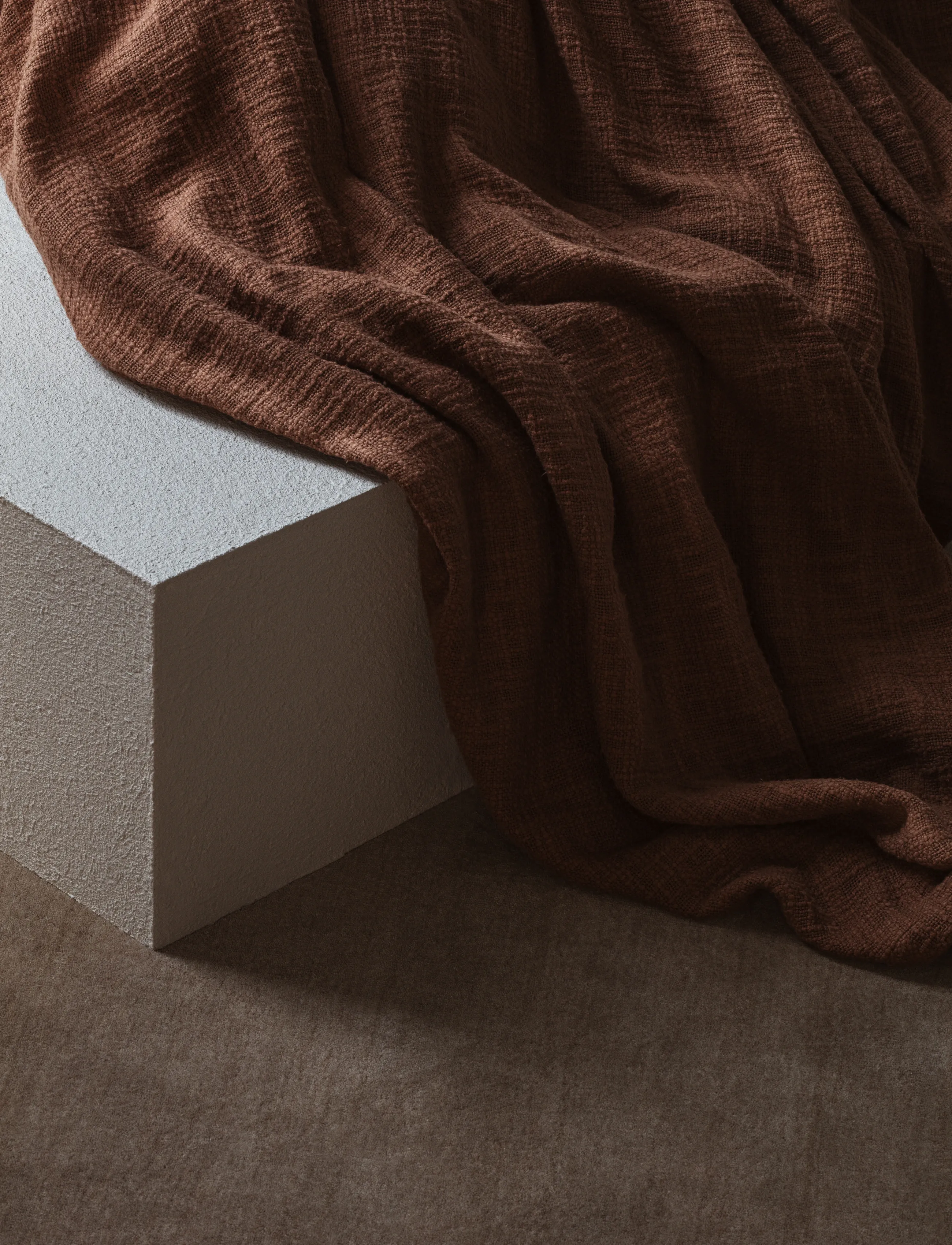 TAMEKO - Tate Cotton Bed Throw - rust - 2