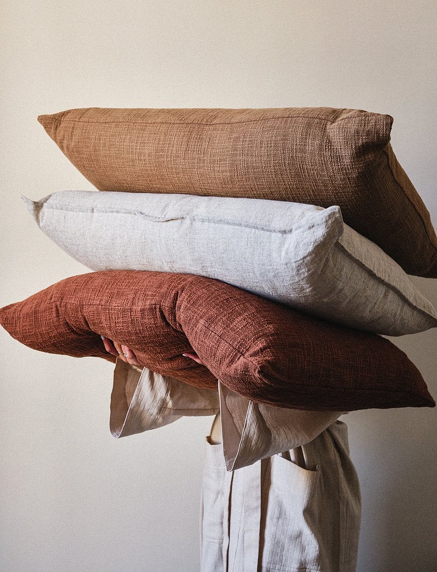 TAMEKO - Tate Cotton Cushion - padjad - ochre - 0