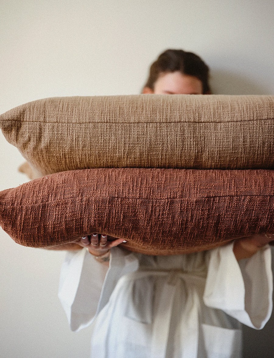 TAMEKO - Tate Cotton Cushion - padjad - ochre - 3