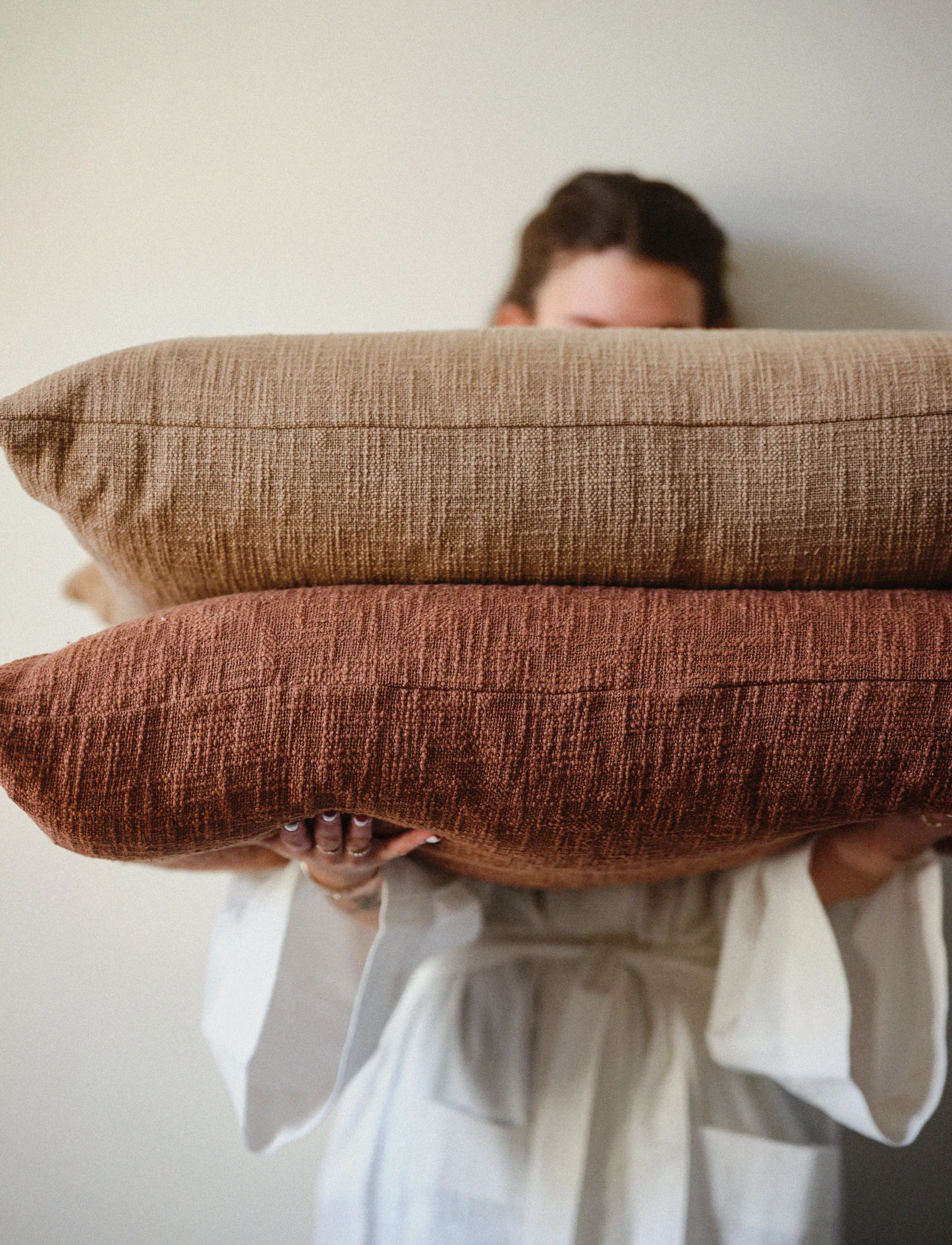 TAMEKO - Tate Cotton Cushion - rust - 3