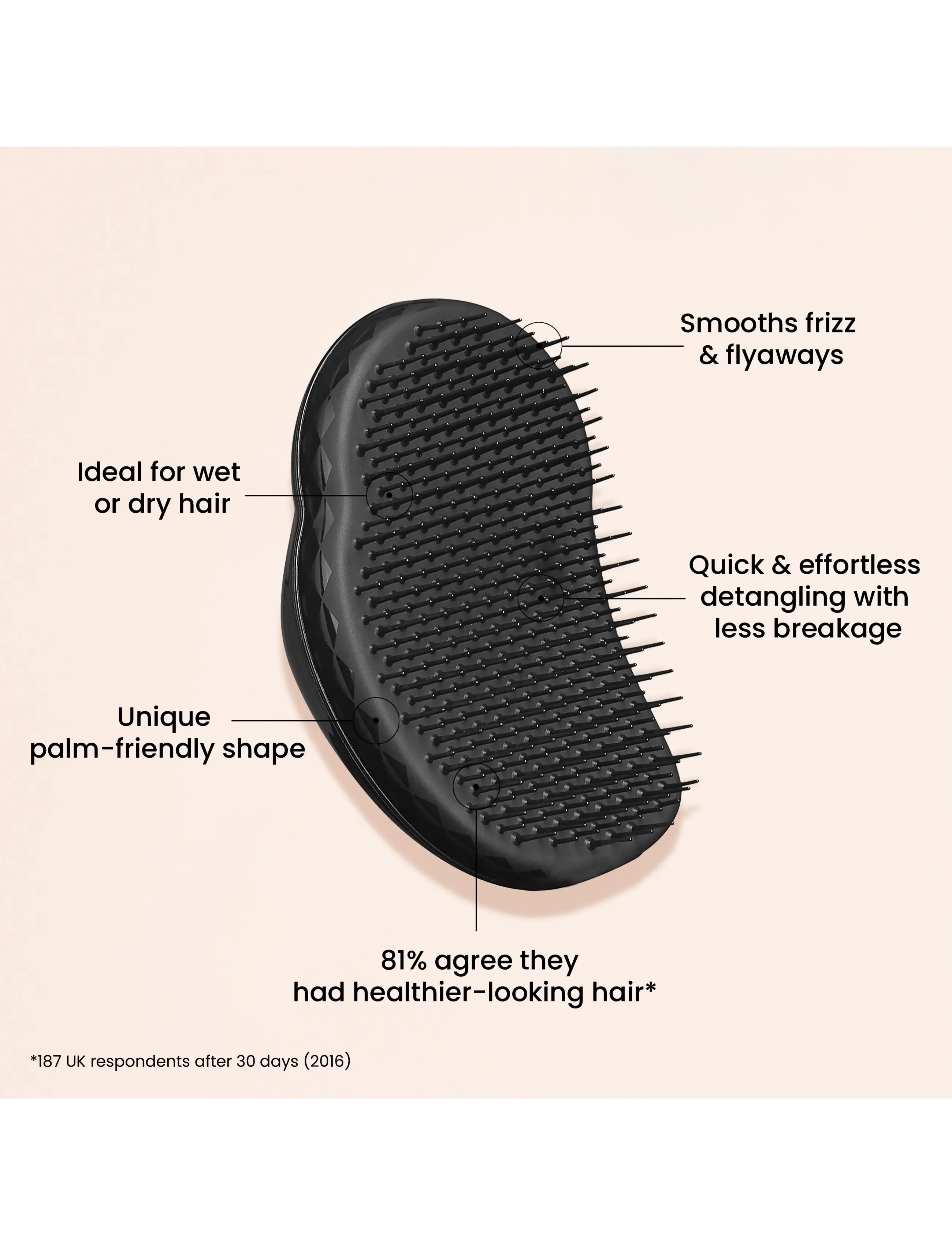 Tangle Teezer - Tangle Teezer Original Panther Black - juukseharjad - panther black - 3