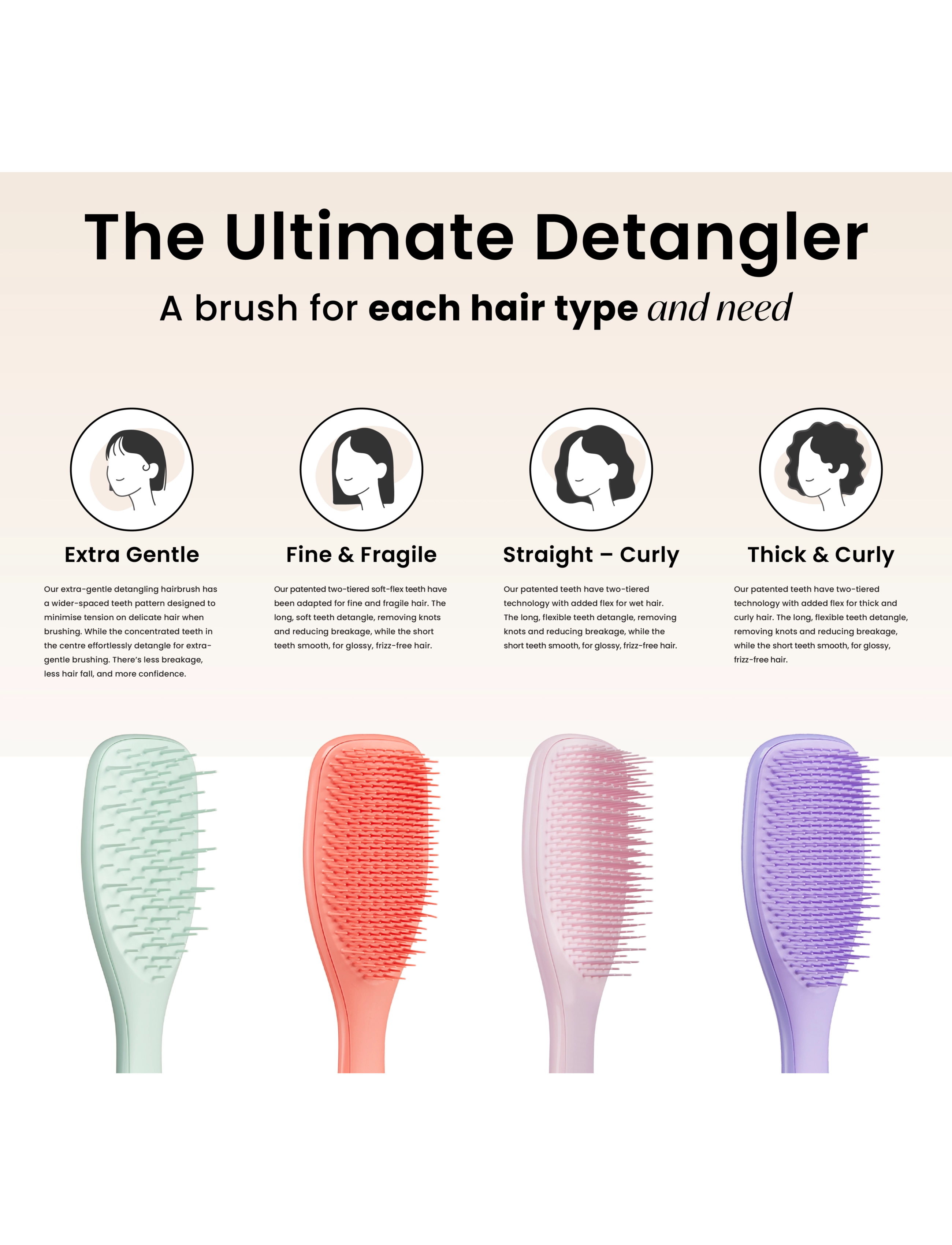 Tangle Teezer The Ultimate Detangler Hairbrush Hårborste utredningsborste dam – bild 7