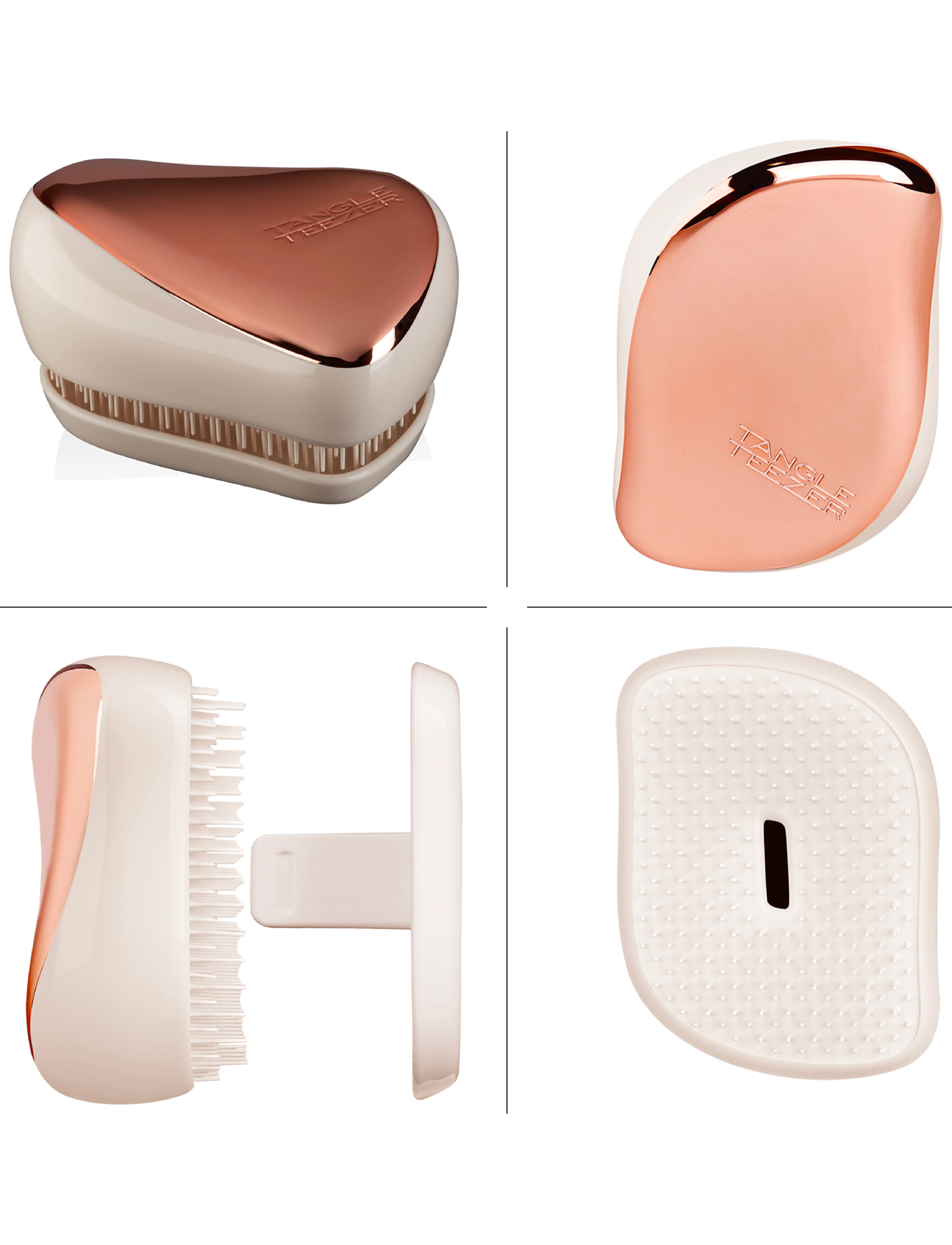 Tangle Teezer - Tangle Teezer Compact Styler Ivory Rose Gold - detangling harjad - ivory rose gold - 3