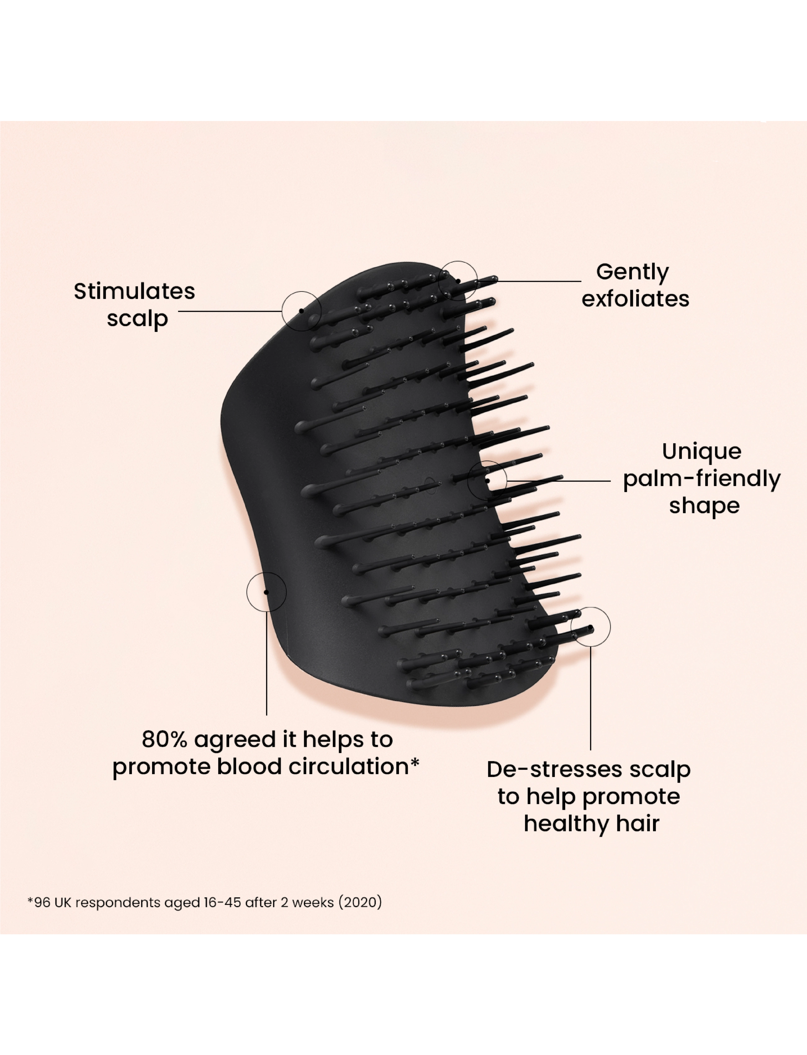 Tangle Teezer - Tangle Teezer Scalp Exfoliator & Massager Onyx Black - peanahahooldused - no colour - 2